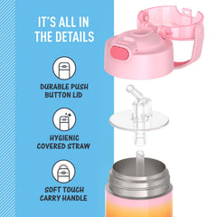 THERMOS FUNTAINER durable 18/8 stainless steel construction withstands daily wear.