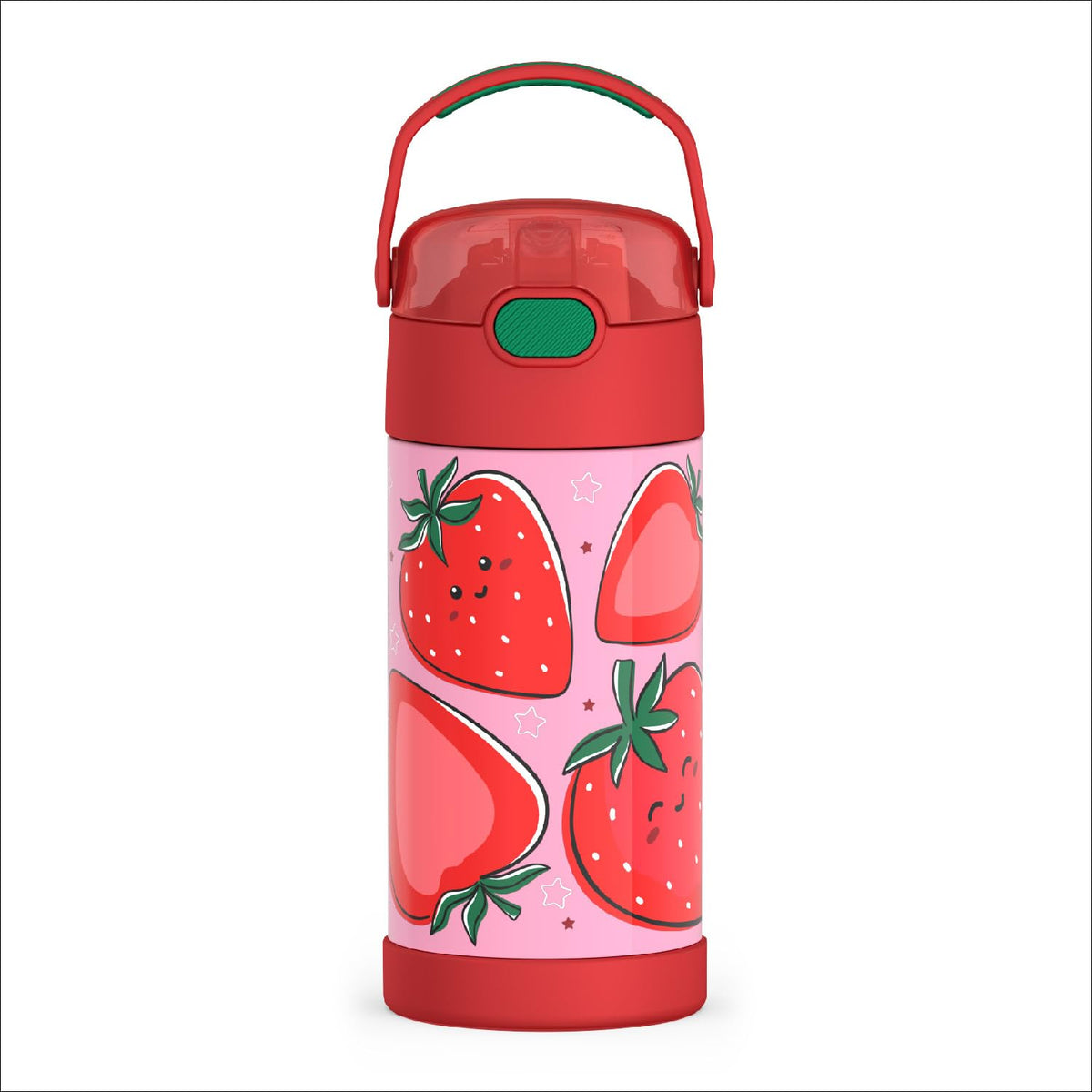 THERMOS FUNTAINER water bottle with straw demonstrates compact kid-friendly design for on-the-go hydration.