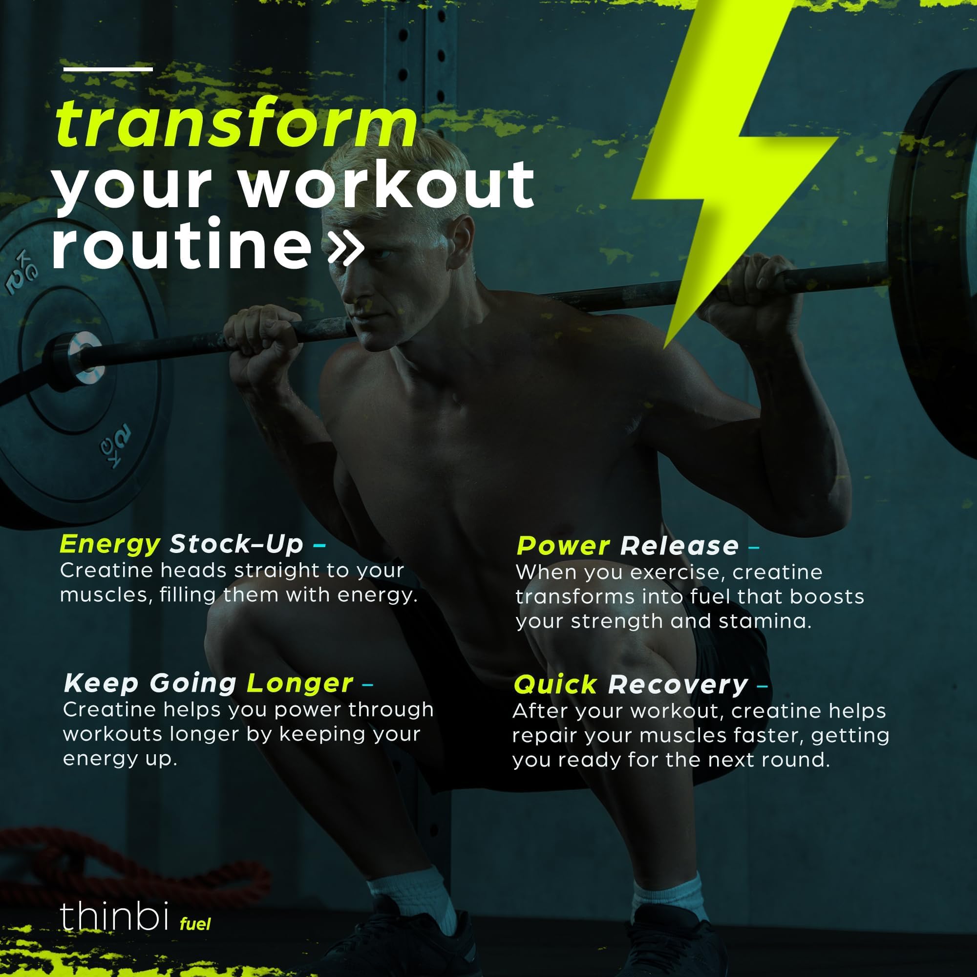 Thinbi gummy texture close-up highlights chewy comfort during workouts.