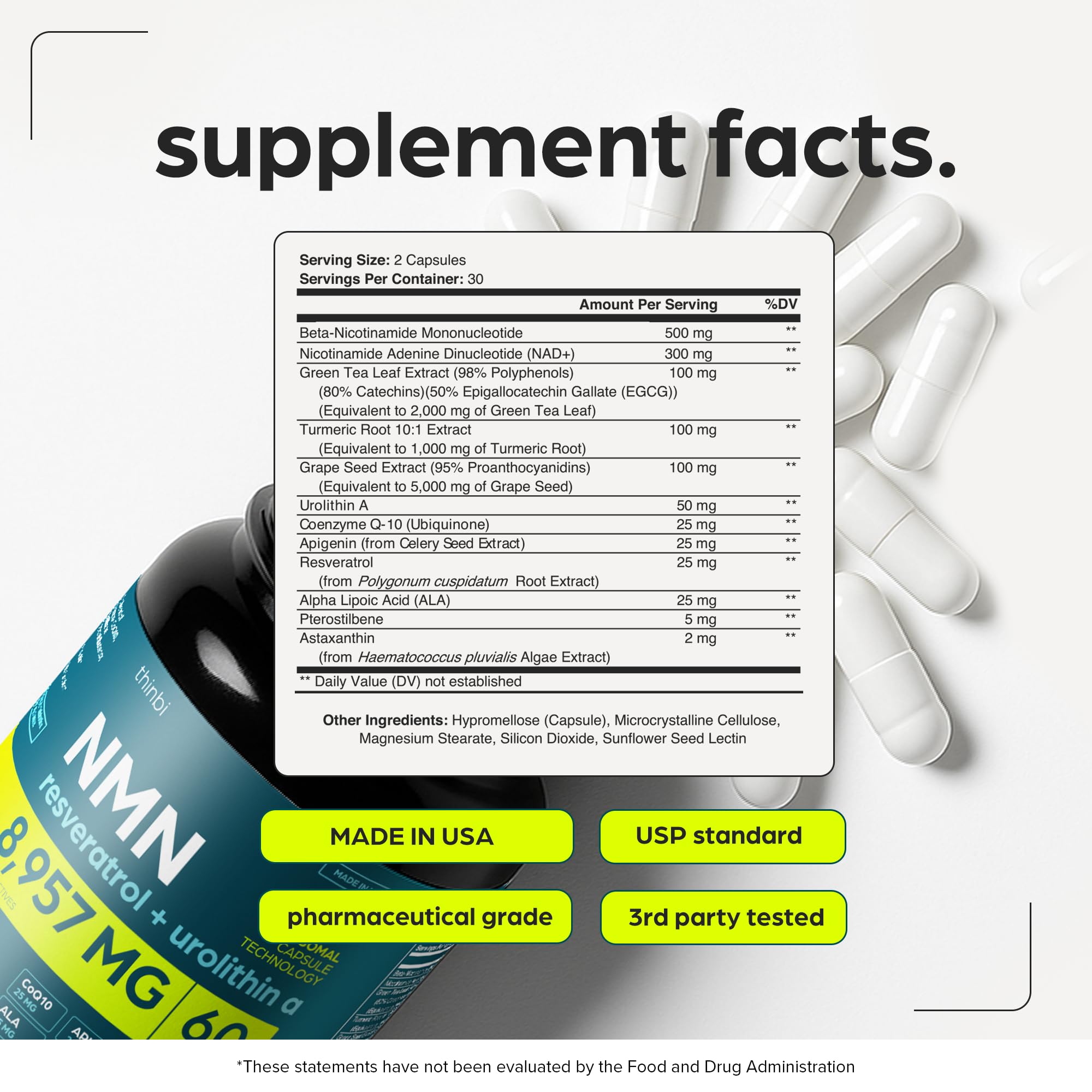 Thinbi energy and focus support for daily activities