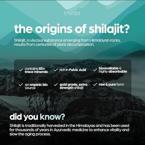 THINBI Shilajit capsules close-up view of the capsules.