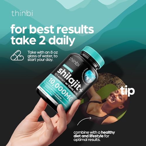 THINBI Shilajit capsules packaging displayed for online shoppers.