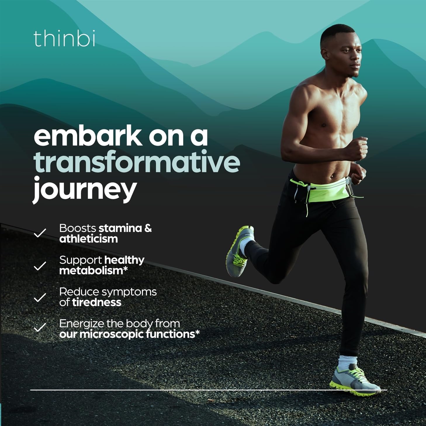 THINBI Shilajit capsules on a clean surface ready to take.