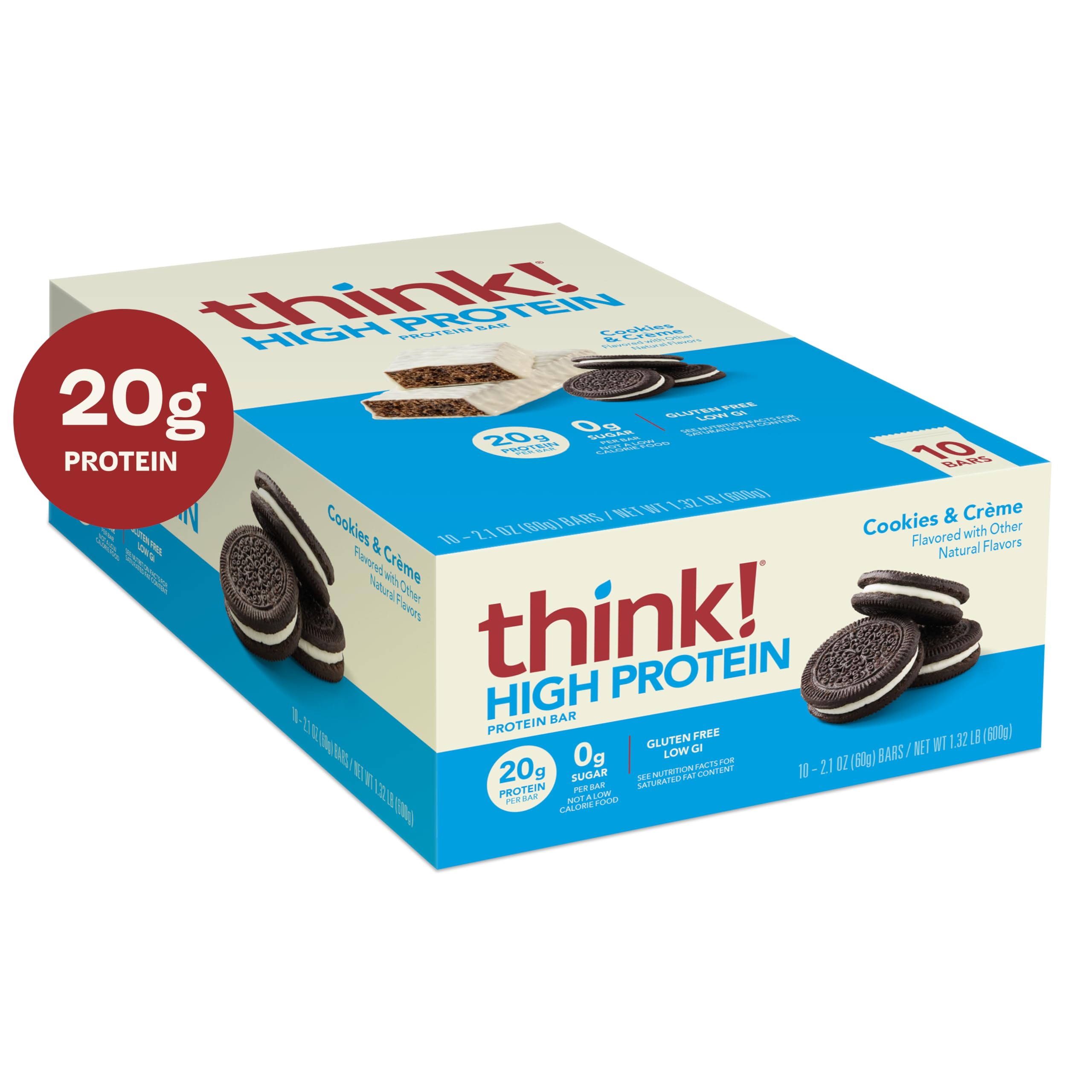 Think! No artificial colors or flavors in Cookies and Créme.