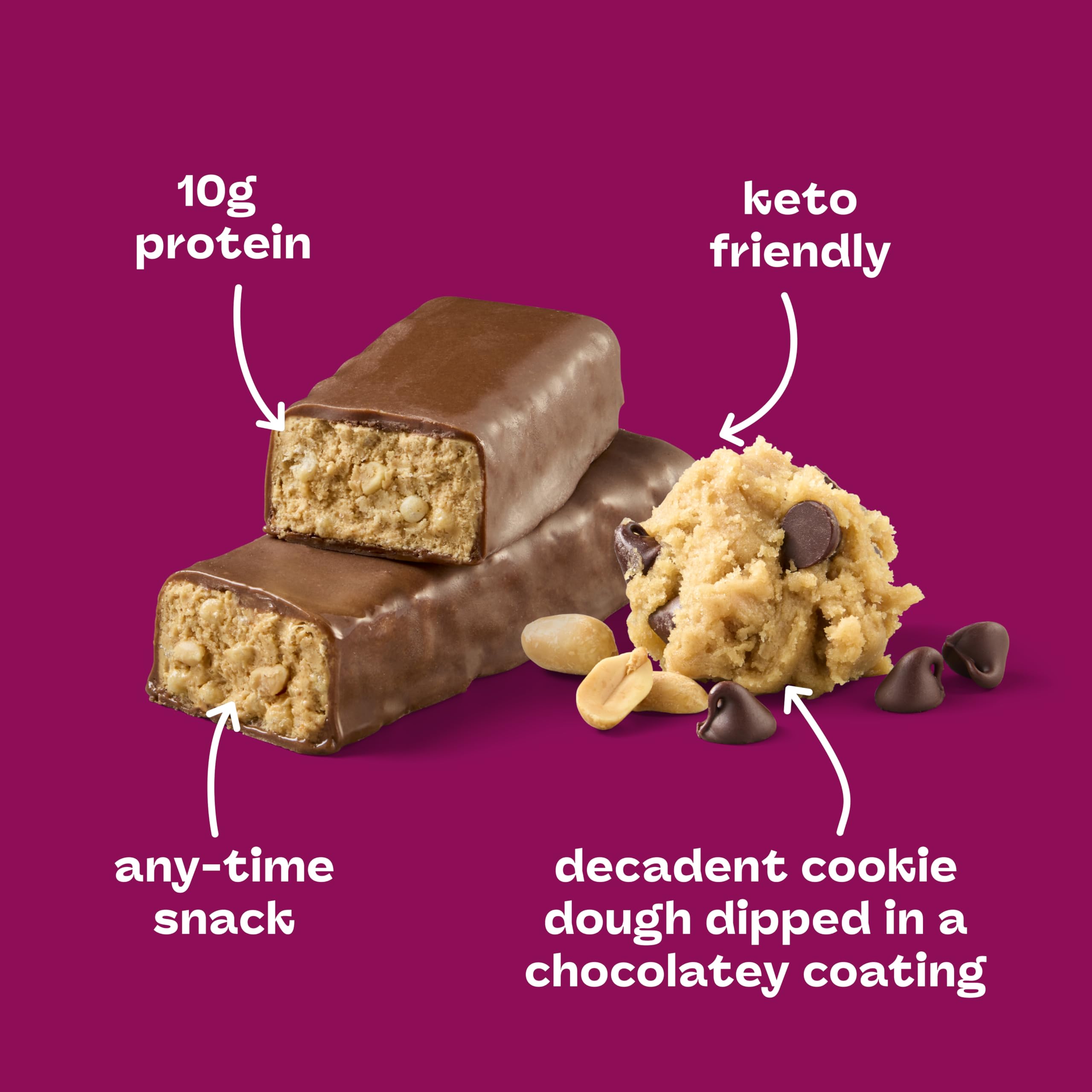 Think! Delight nutrition facts emphasize 10g protein per bar.