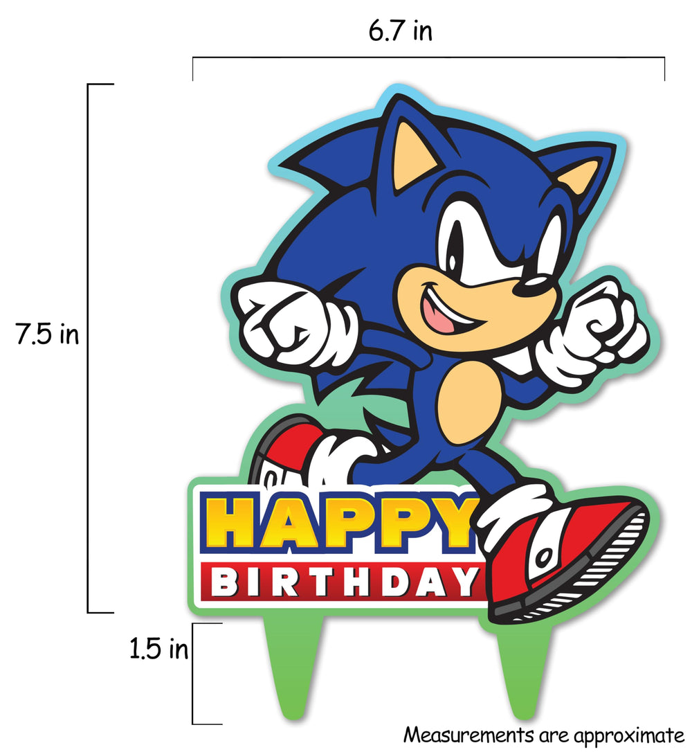 Think Green Fun Sonic Gamer topper close-up color details enhance party ambiance.