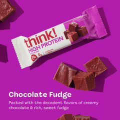 Think! Chocolate Fudge close-up showing creamy texture and indulgent bite.