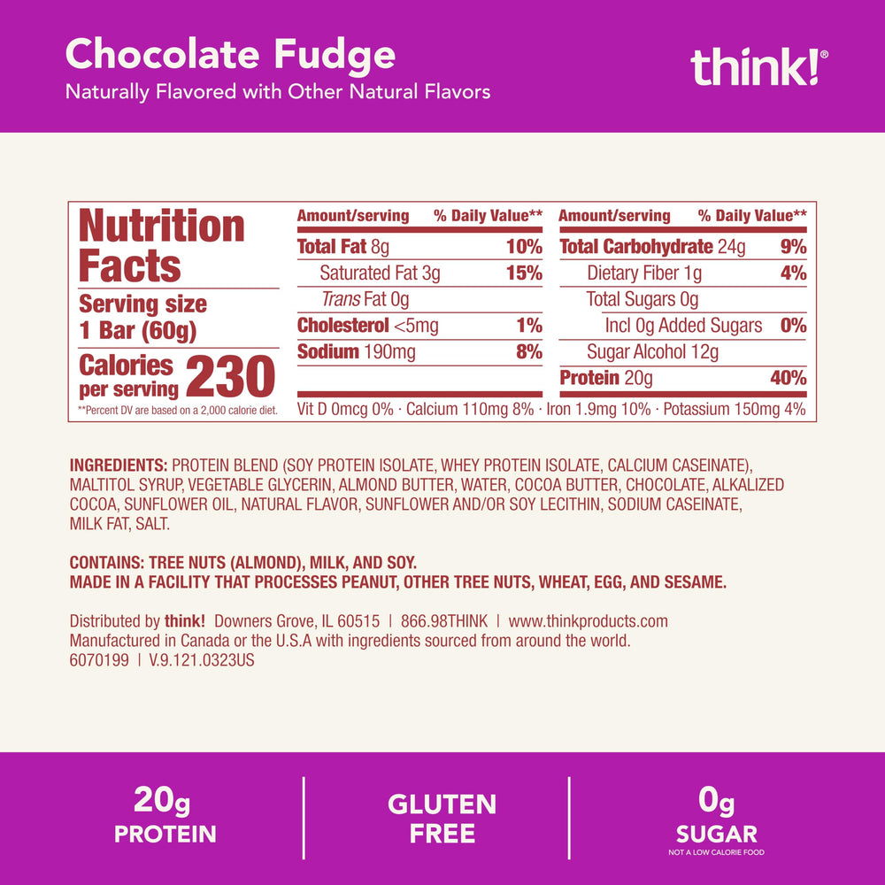 Think! On-the-go bar ready for trail, commute, or gym bag use.