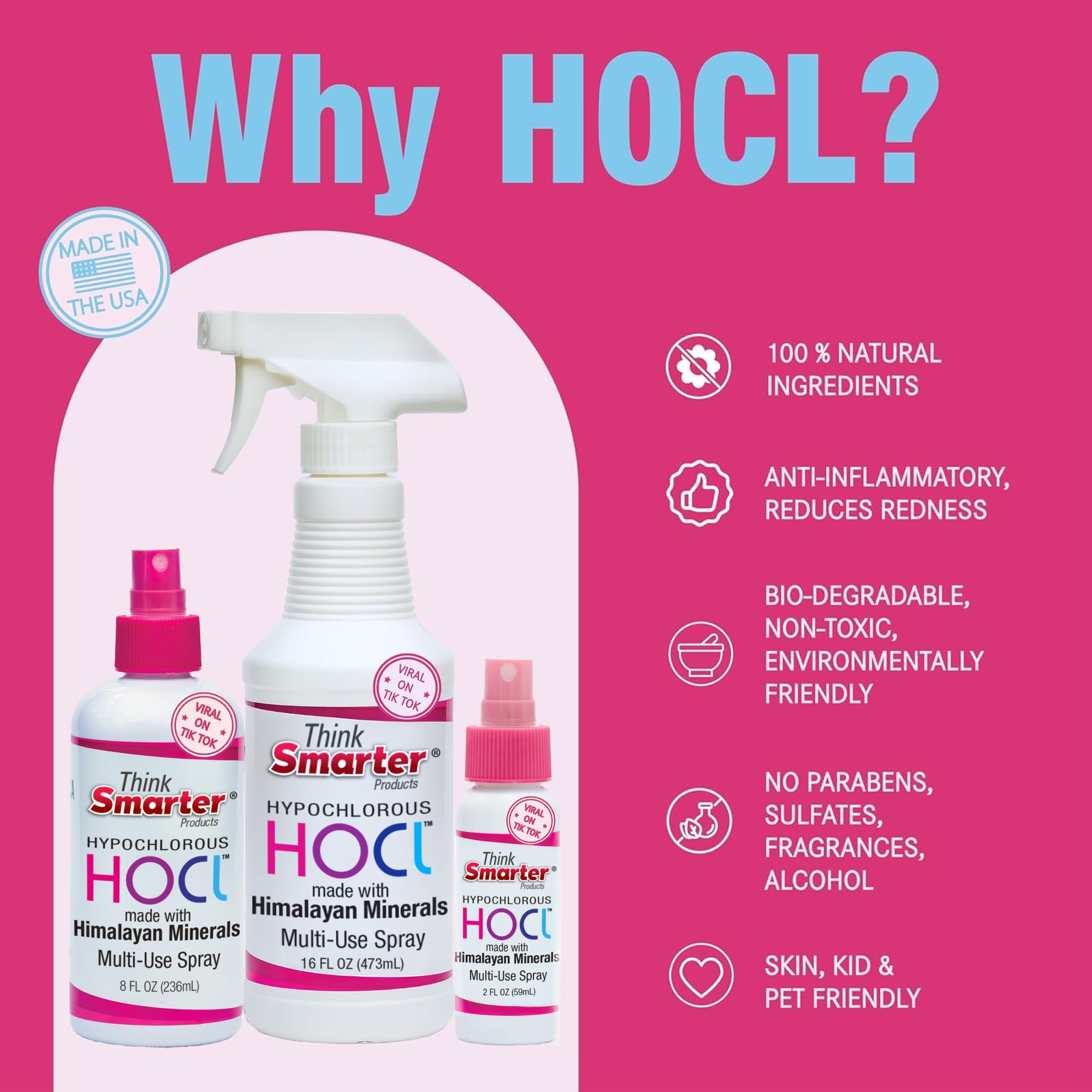 Think Smarter HOCL spray used on kitchen counters for safe no-rinse cleaning