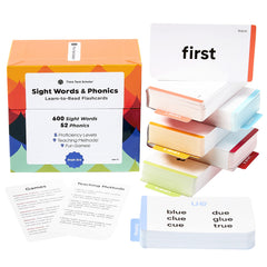 Think Tank Scholar flash cards cover panel with bold words for easy early reading practice