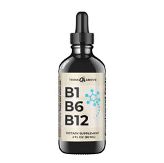 ThinkAbove B1 B6 B12 liquid drops bottle for on-the-go daily wellness.