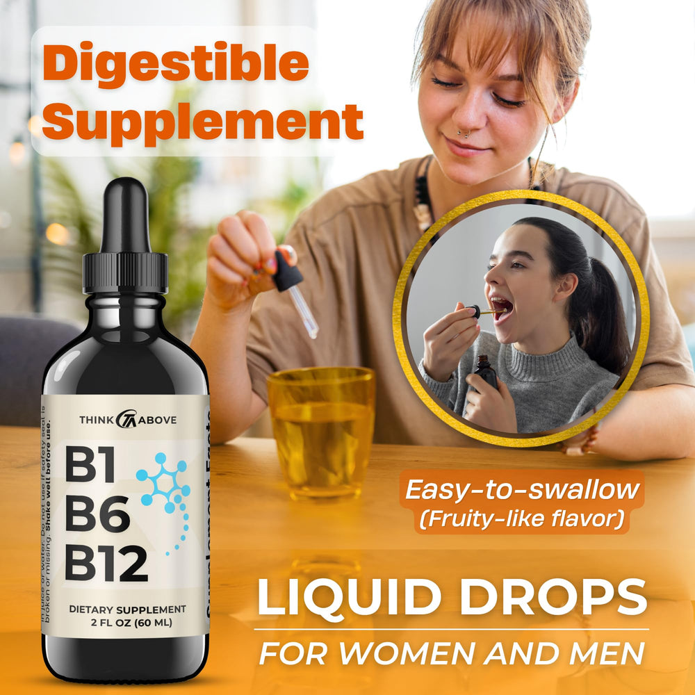ThinkAbove B1 B6 B12 liquid drops travel-size bottle fits in bags.
