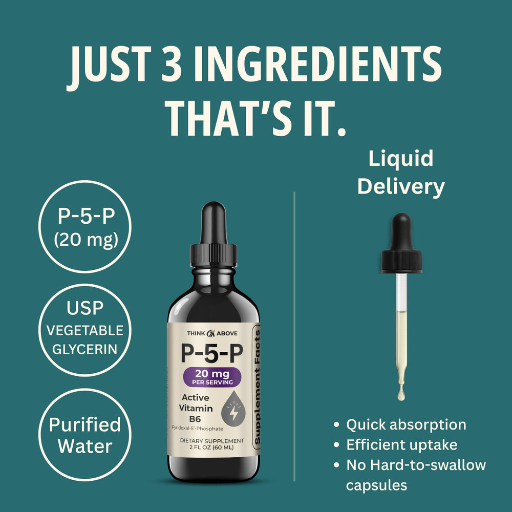 Think Above P5P activated B6 in liquid form supports easy integration into routines