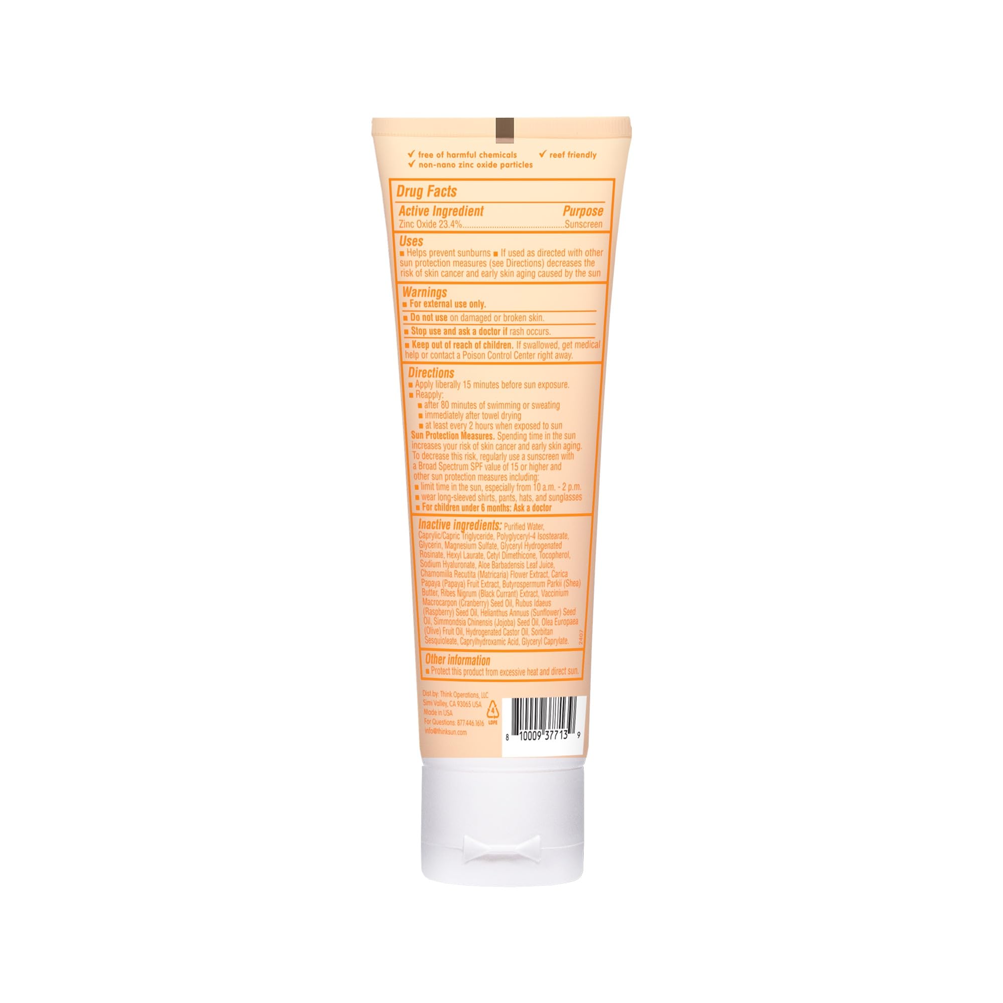 Thinkbaby application scene with gentle, non-greasy feel on skin.