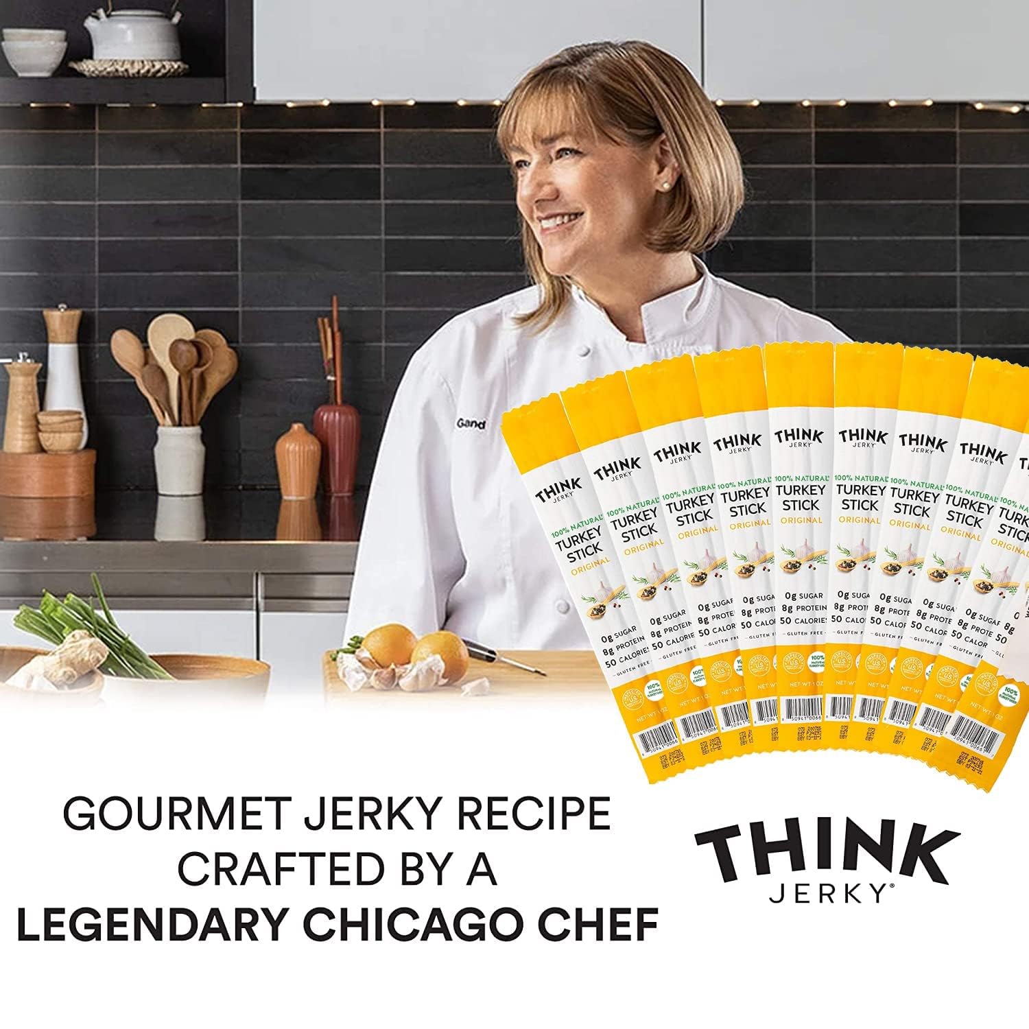 Think Jerky turkey sticks in a lunchbox showing easy protein-rich snack for school or work