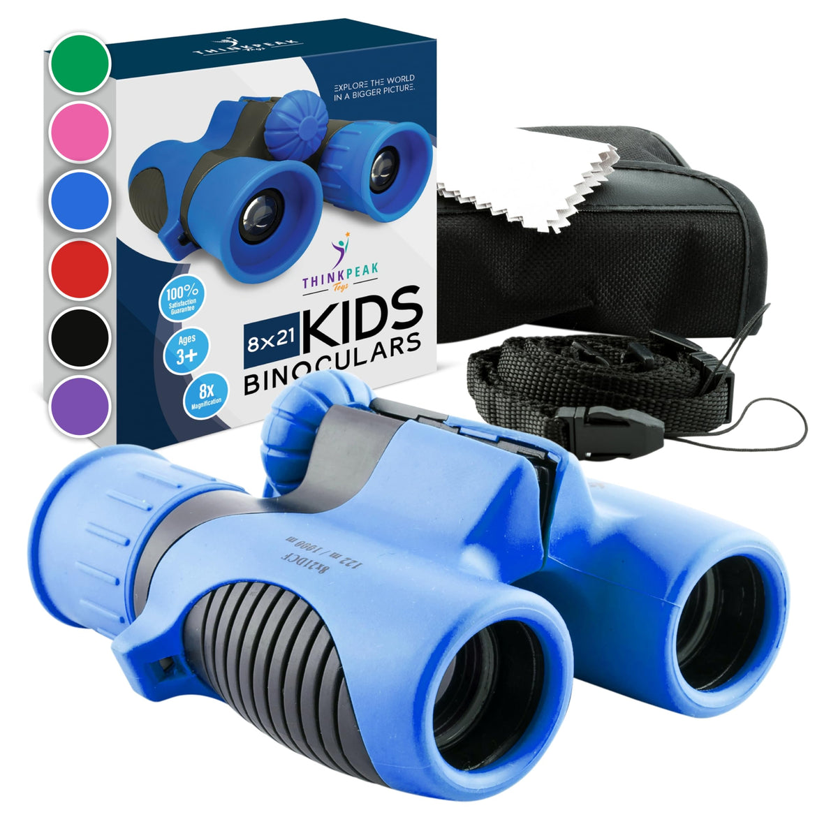 Think Peak binoculars for kids with a compact design for easy outdoor exploration.