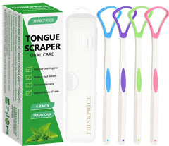 THINKPRICE tongue-scraper cleaner 4-pack for daily cleaning and fresh breath.
