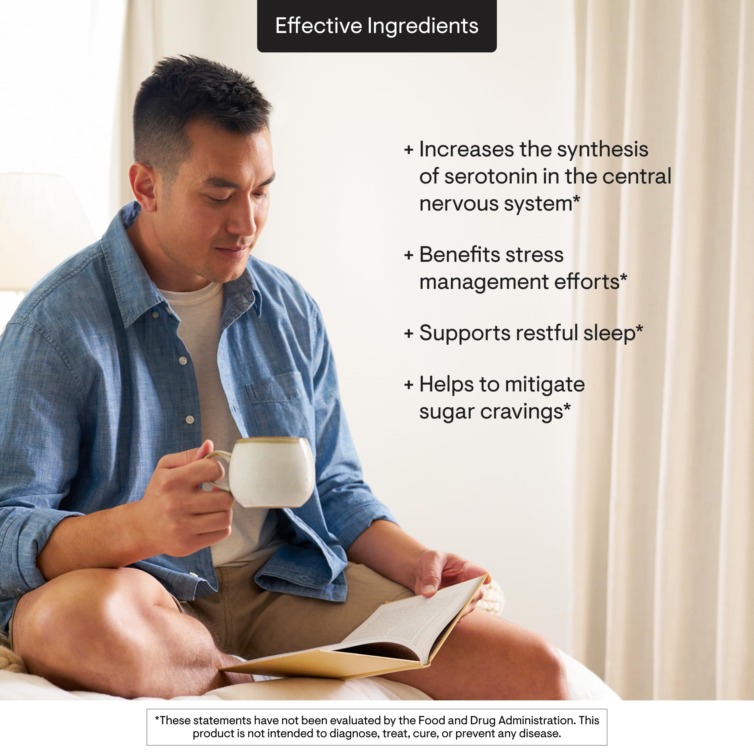 THORNE 5-HTP vitamin B6 ingredient highlights mood and sleep synergy.