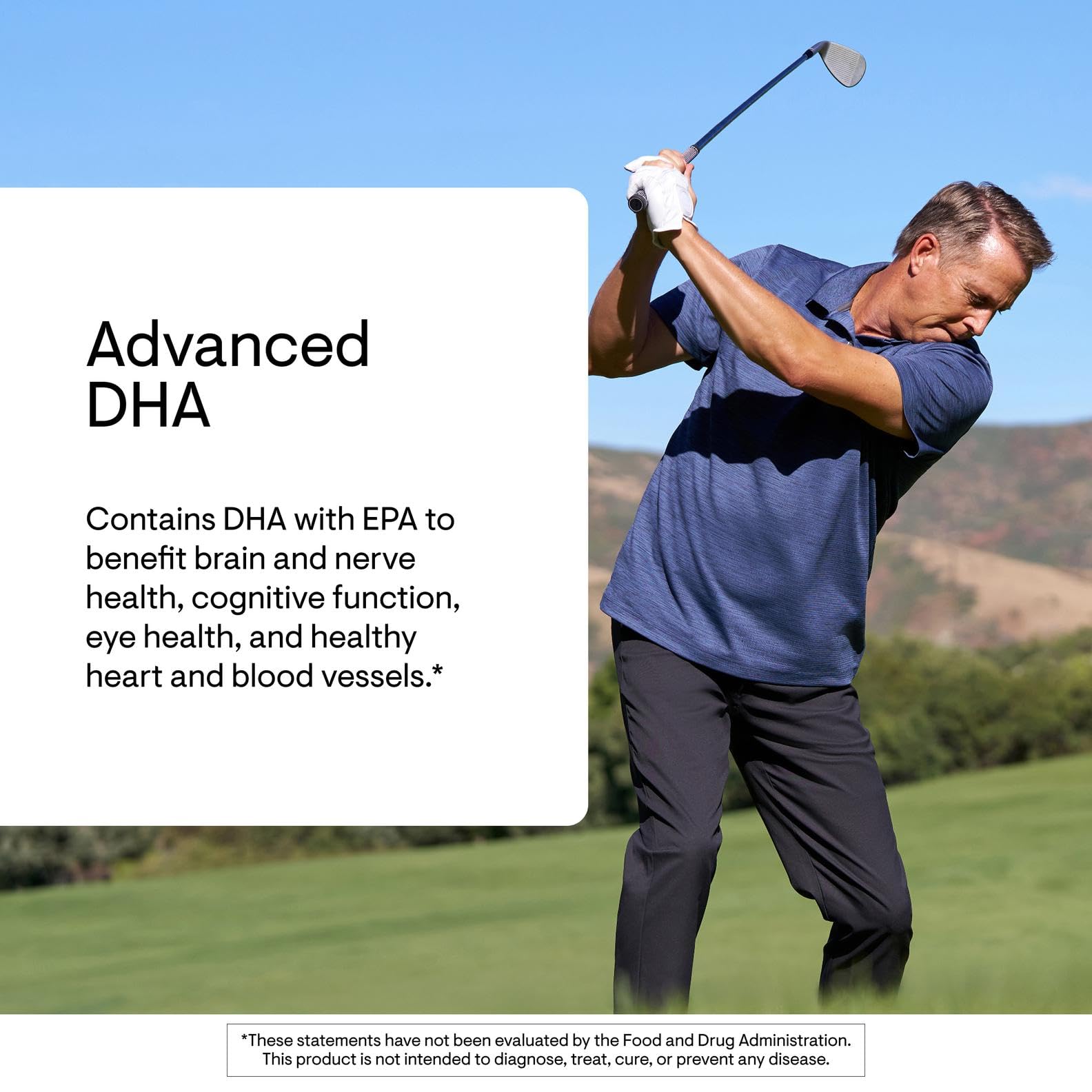THORNE Advanced DHA DHA and EPA per serving support cognitive and eye health.