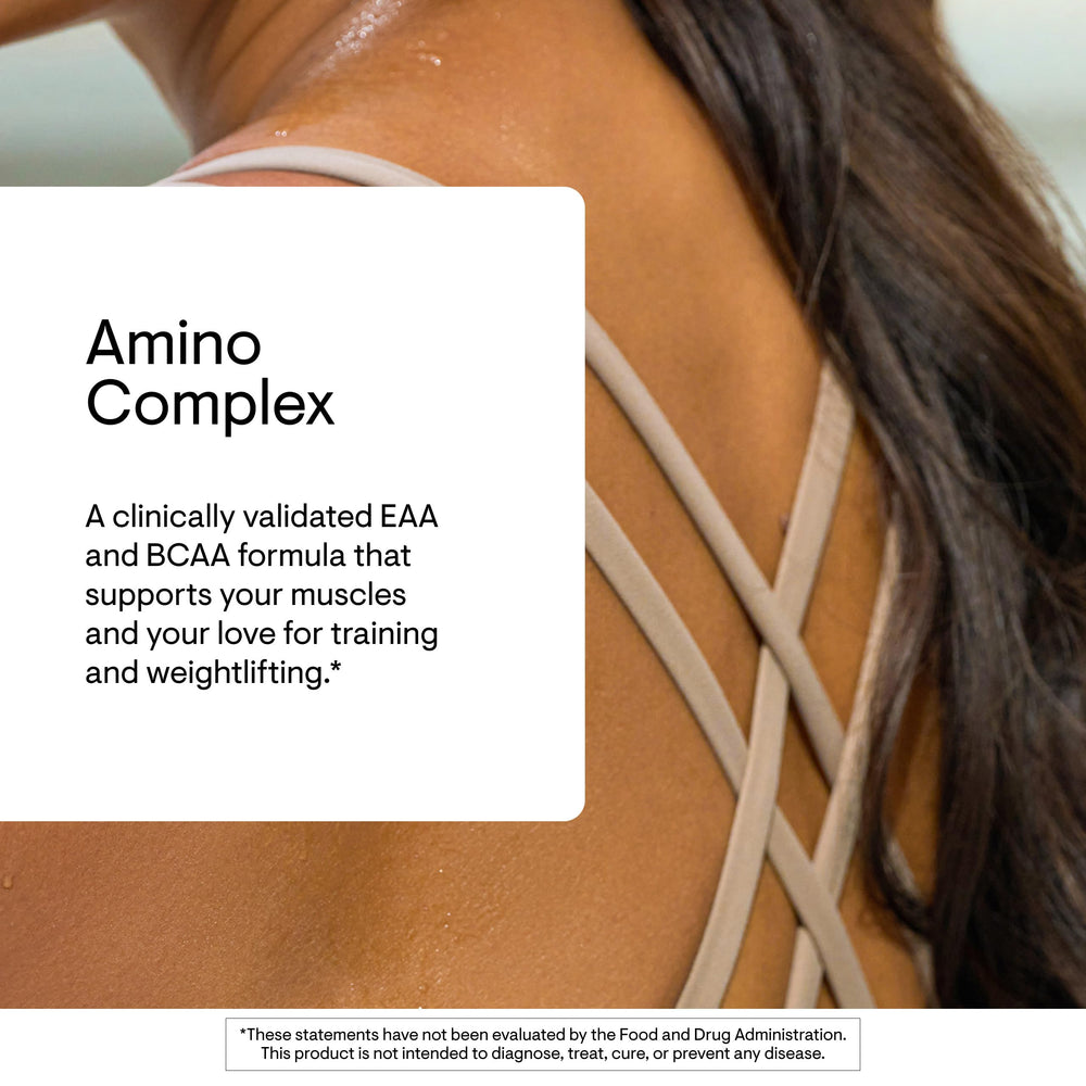 THORNE Amino Complex lemon flavor powder dissolves quickly in water.