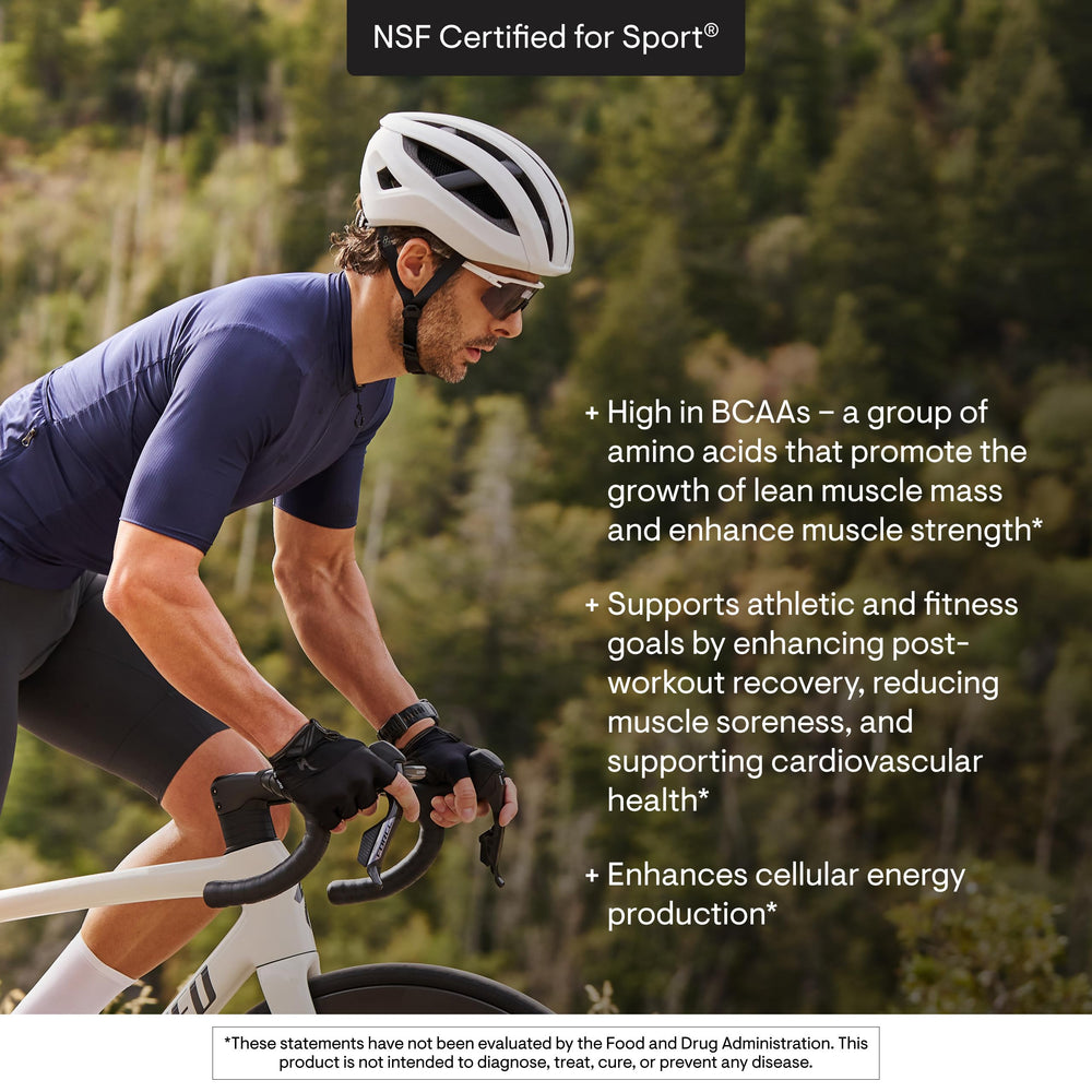 NSF Certified for Sport seal on THORNE Amino Complex packaging.