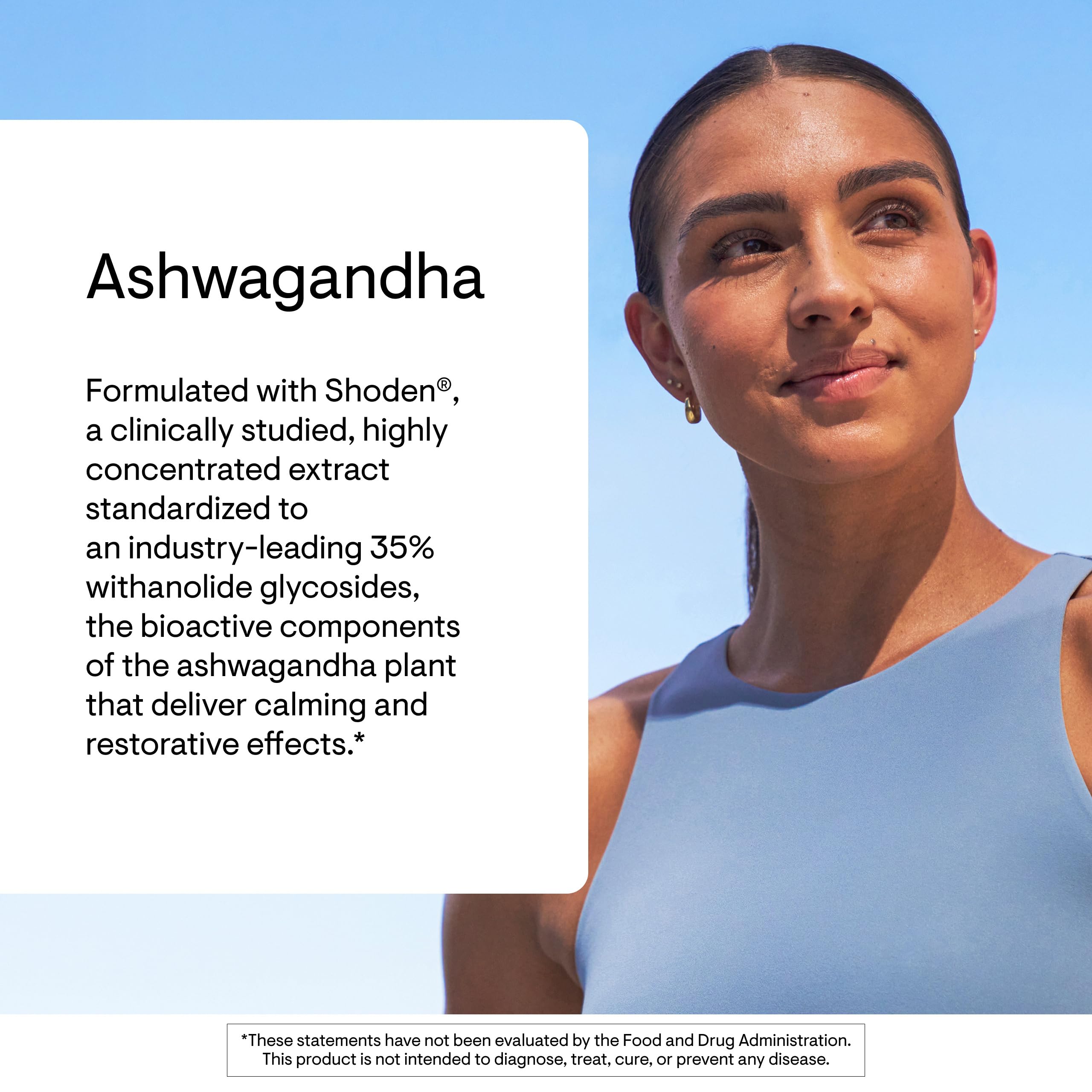 THORNE Ashwagandha Shoden label detail conveys quality and standardization