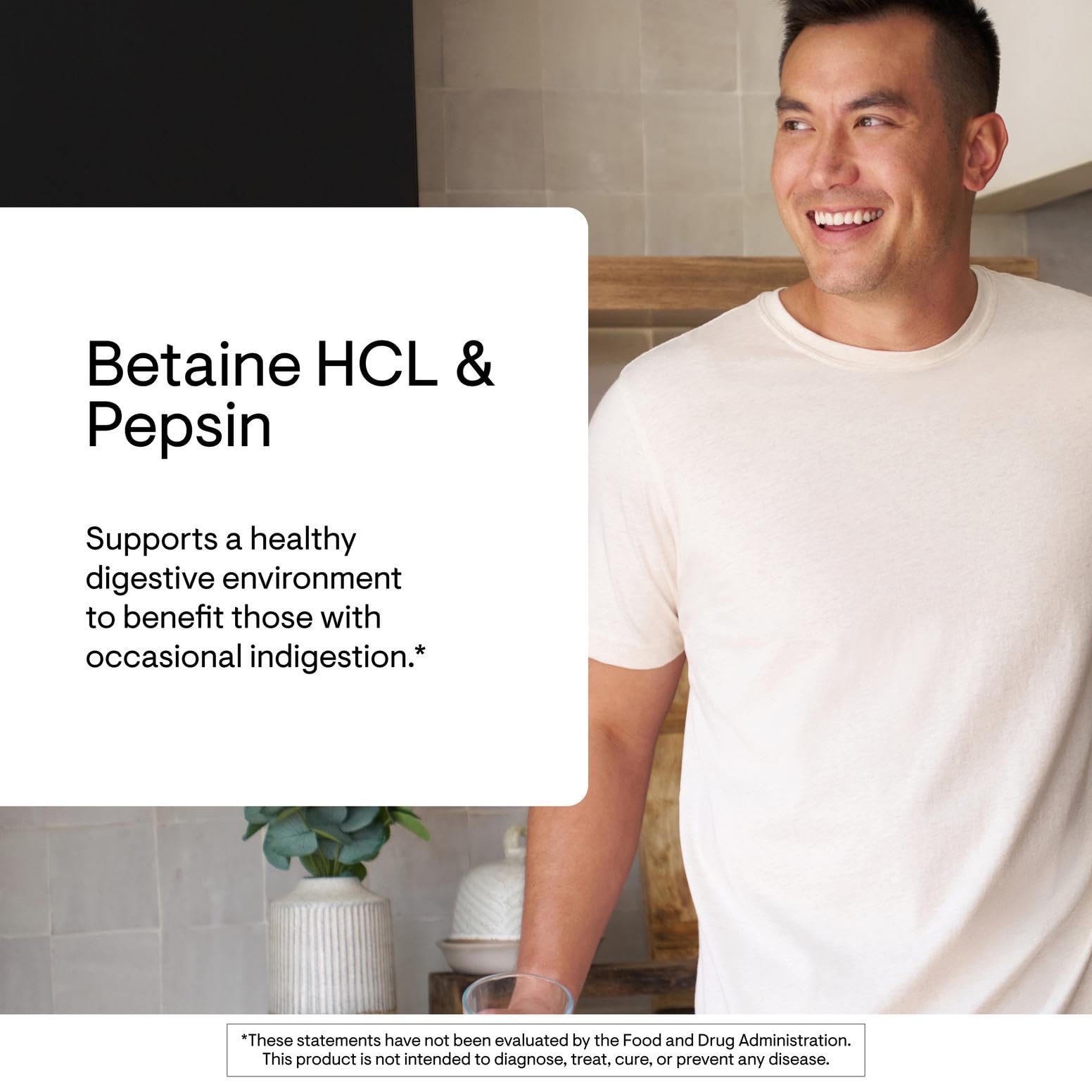 THORNE Betaine HCl & Pepsin capsules closeup highlights digestive enzyme activity