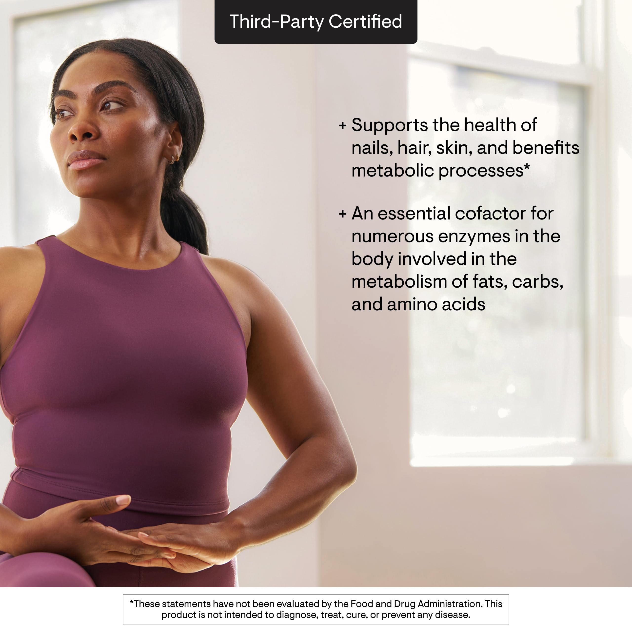 Thorne Biotin gluten-free symbol on packaging for allergen-conscious use.