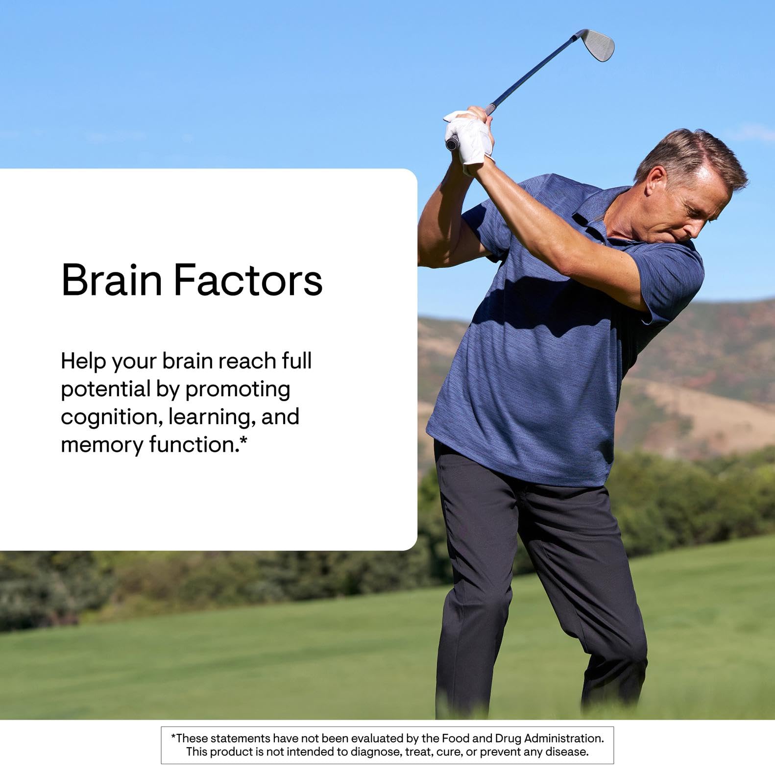 Thorne Brain Factors label details with ingredients and third-party certification