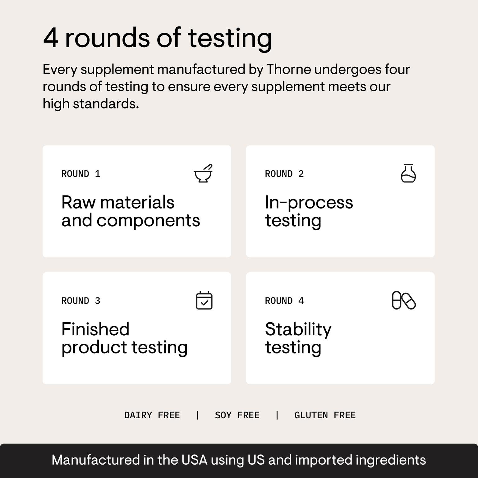 Thorne Brain Factors third-party certified seal reinforcing safety and transparency