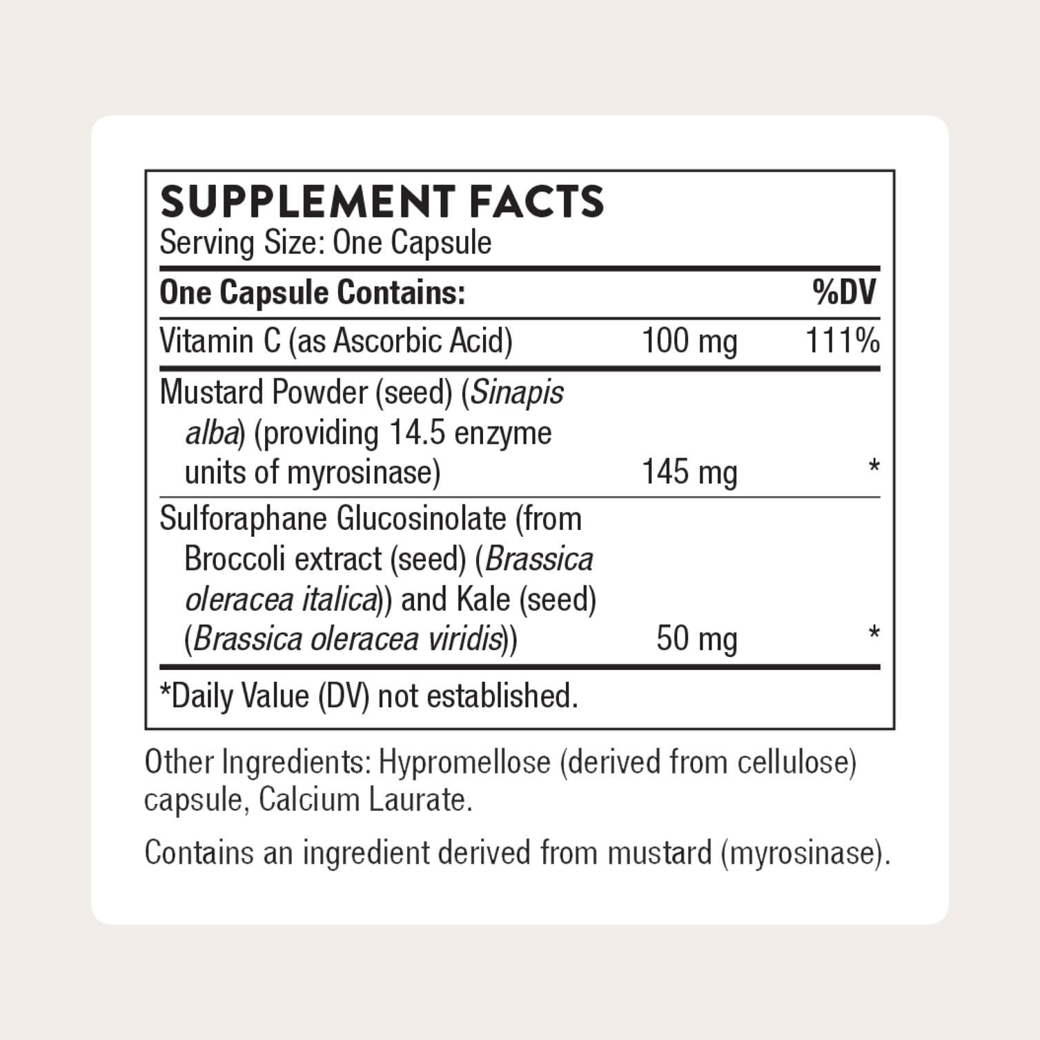 THORNE capsules close-up showing SGS-based formula for natural detox support.