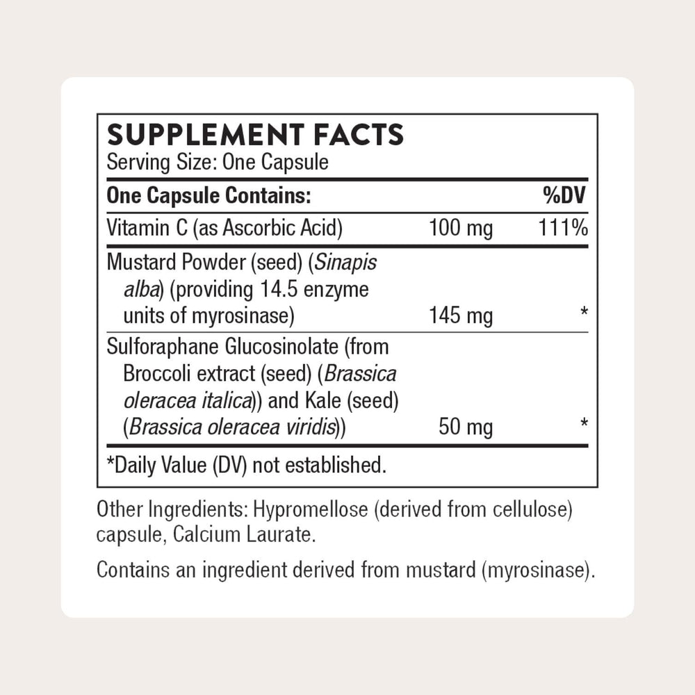 THORNE capsules close-up showing SGS-based formula for natural detox support.