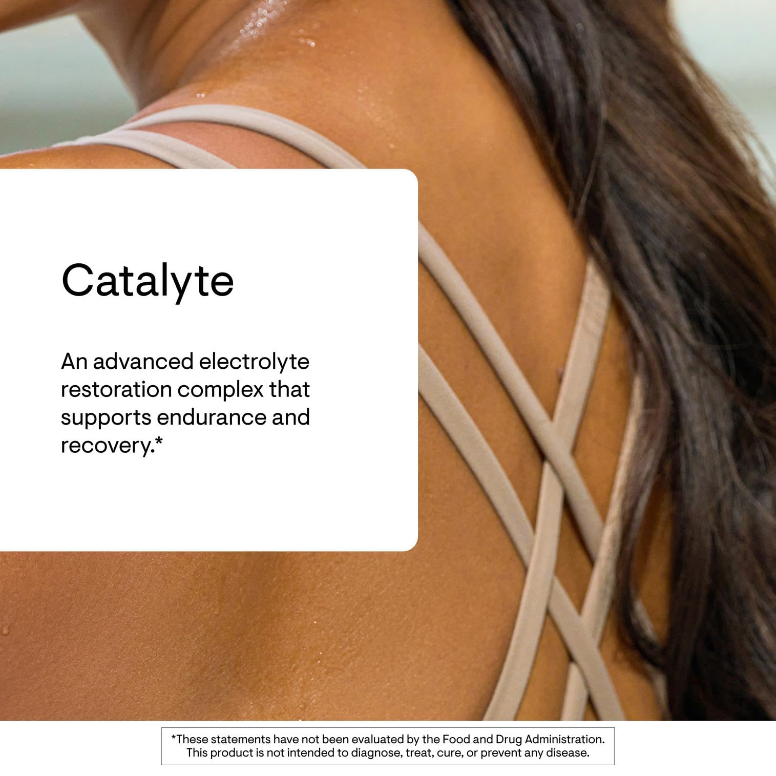 Close-up of the Catalyte label highlighting key electrolytes.
