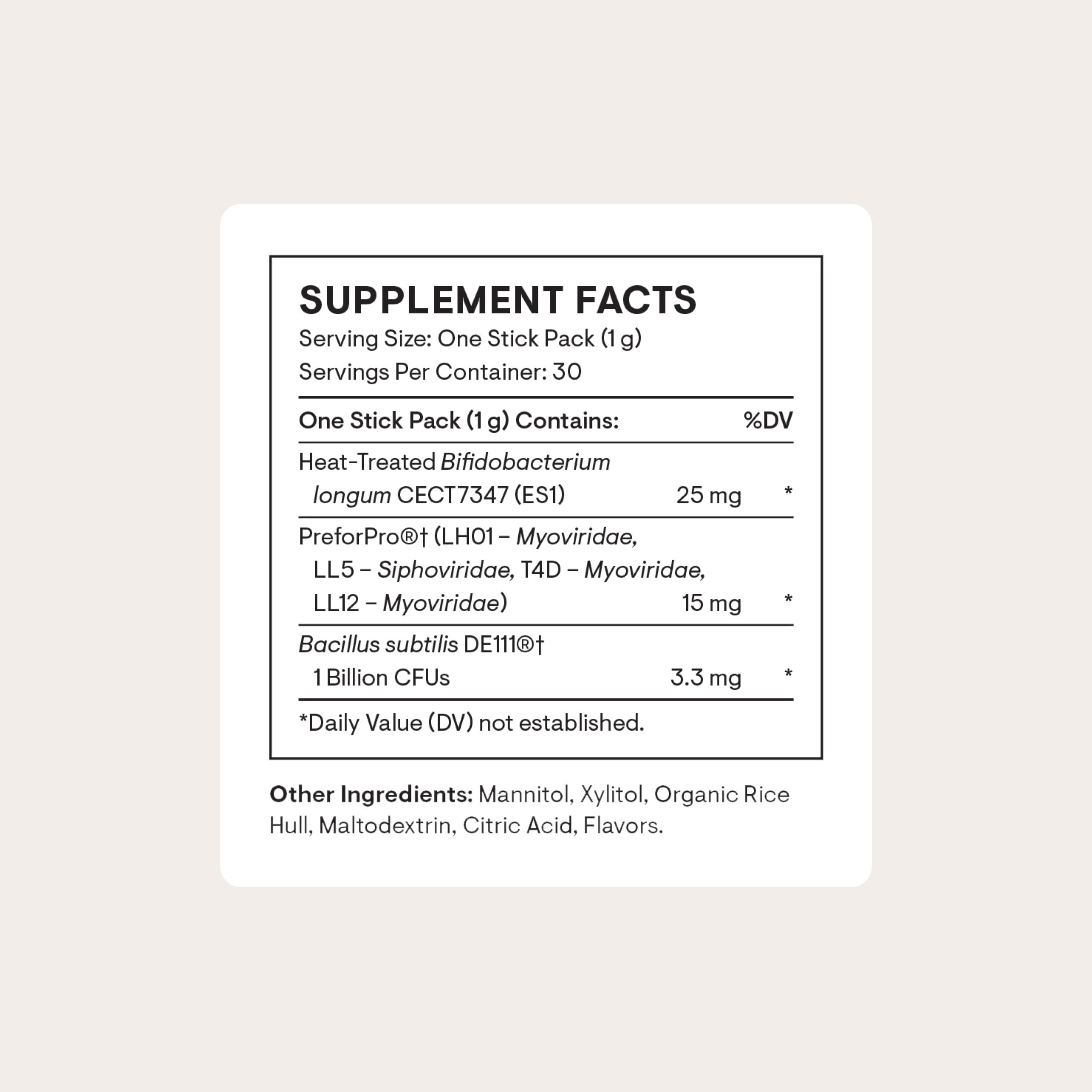 THORNE Complete Biotic orange-flavored powder melts in the mouth.