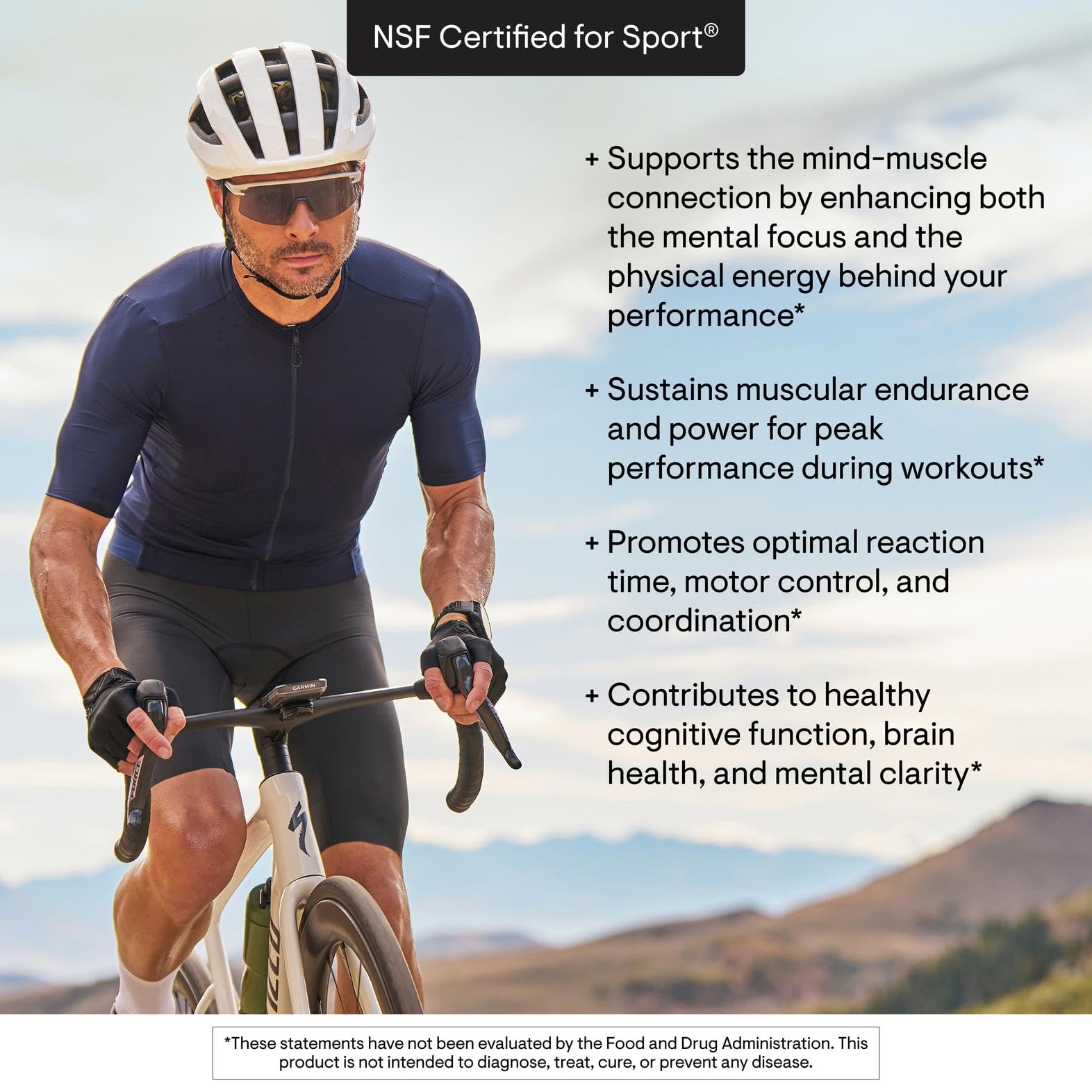 THORNE Creatine + Alpha GPC NSF label on the bottle