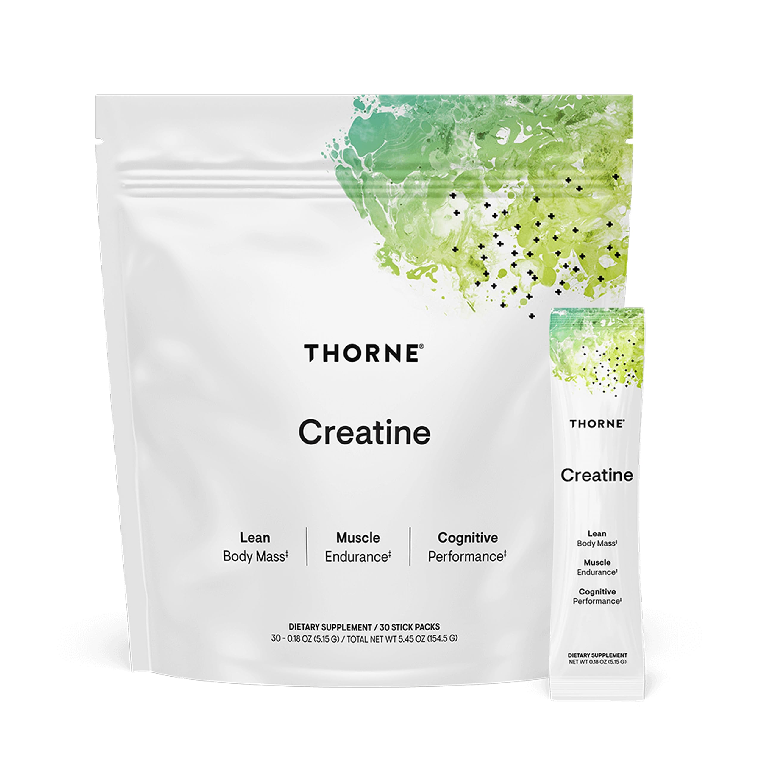 THORNE Creatine micronized bottle-front view for reliable athletic energy support