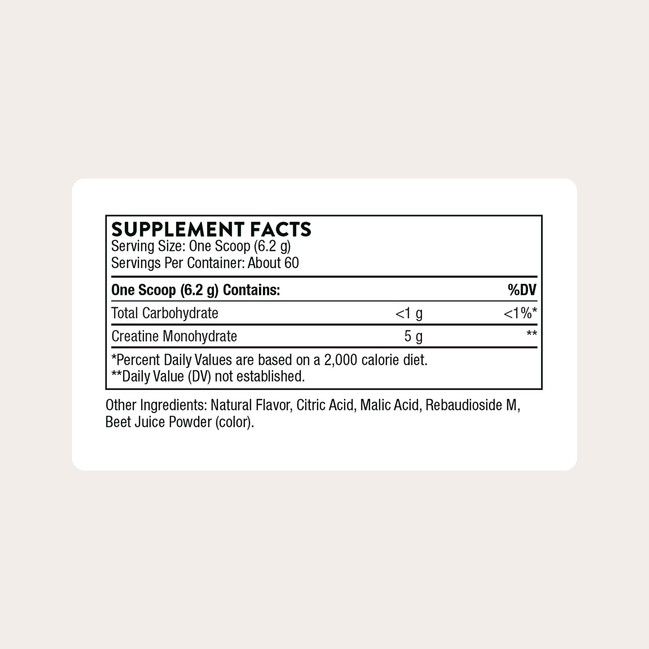 THORNE Creatine strawberry bottle label highlights NSF Certified for Sport.