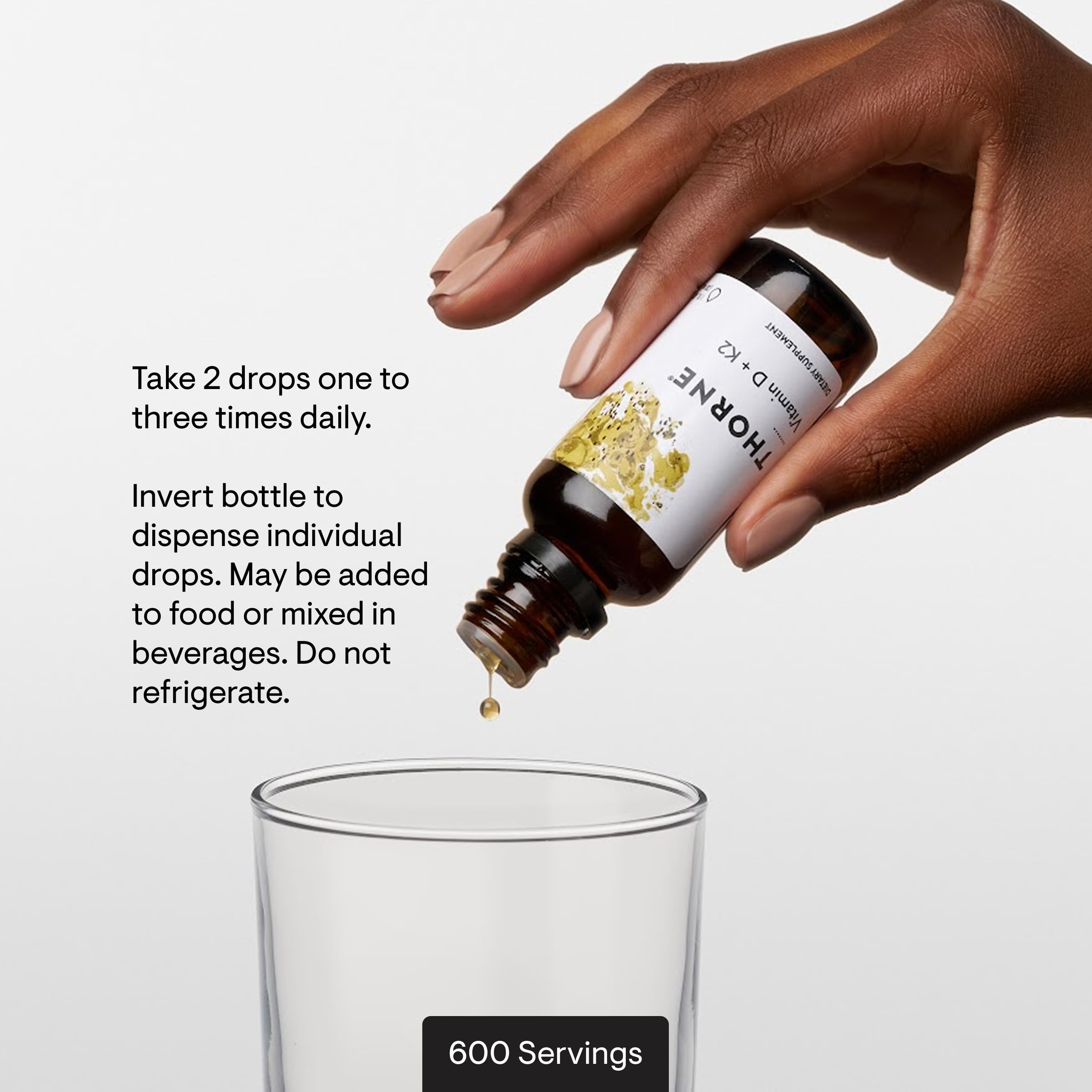 THORNE D3 K2 liquid self-dispensing-top enables accurate drops