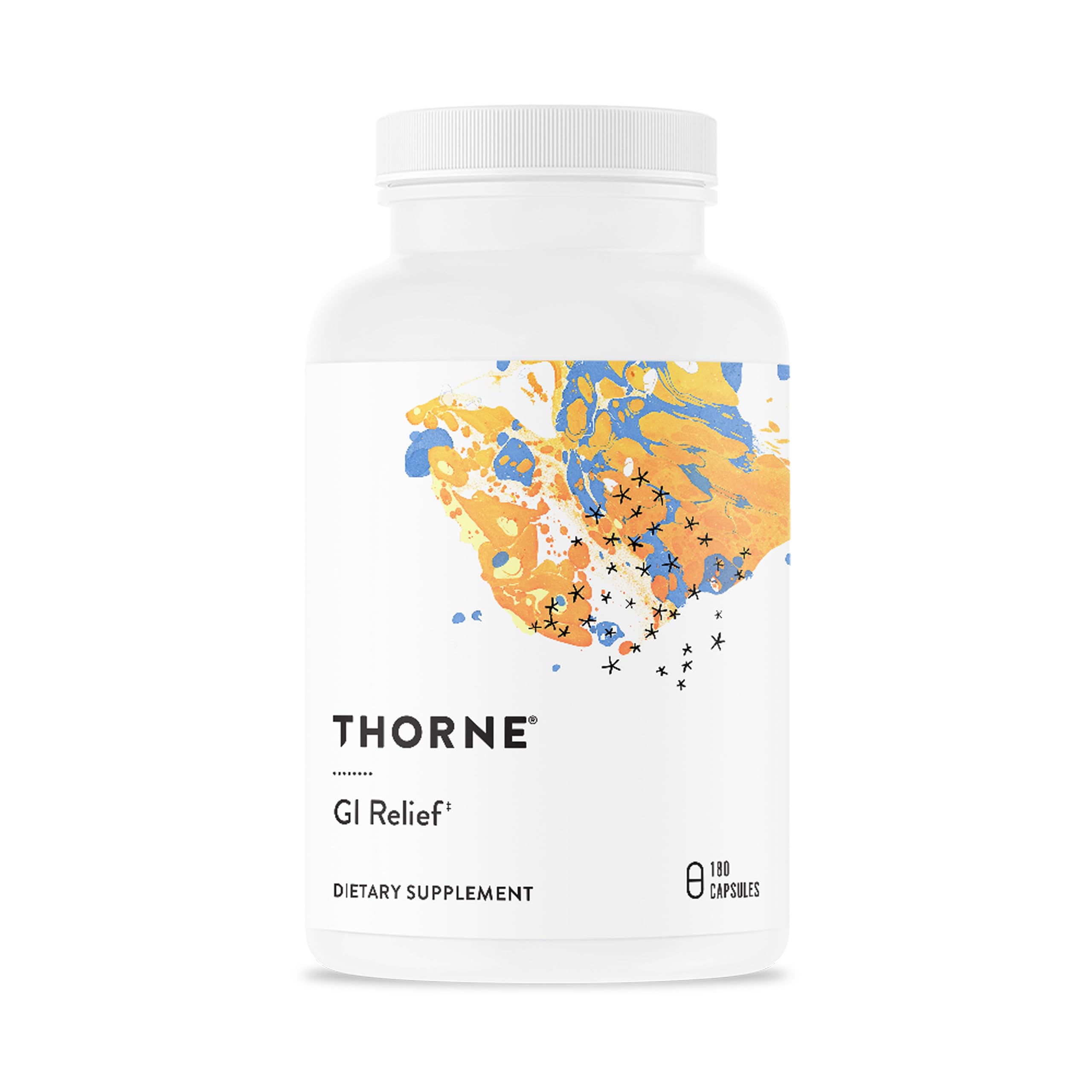 Thorne GI Relief bottle front showing everyday digestive support
