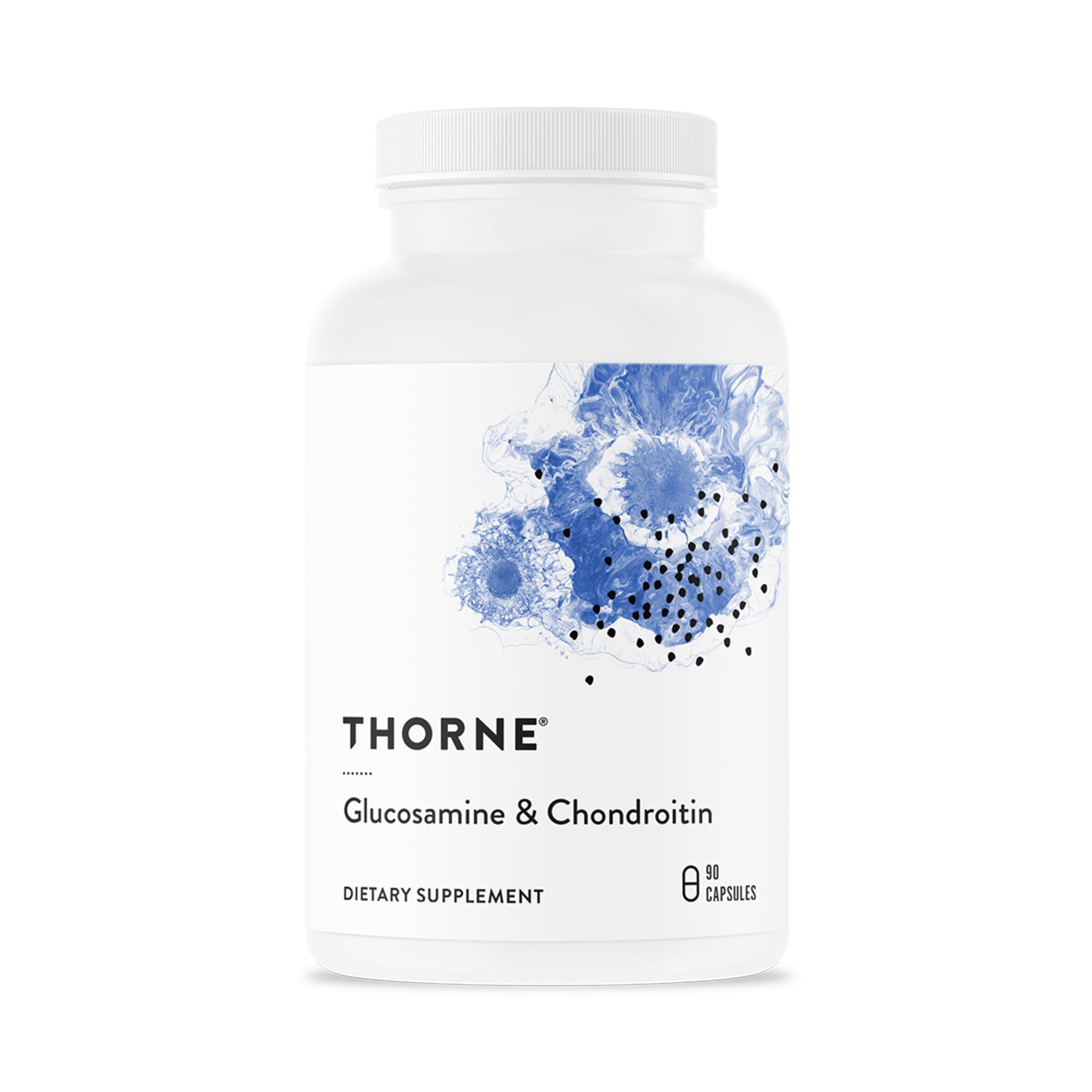 THORNE Glucosamine & Chondroitin bottle pouring capsules for daily joint support