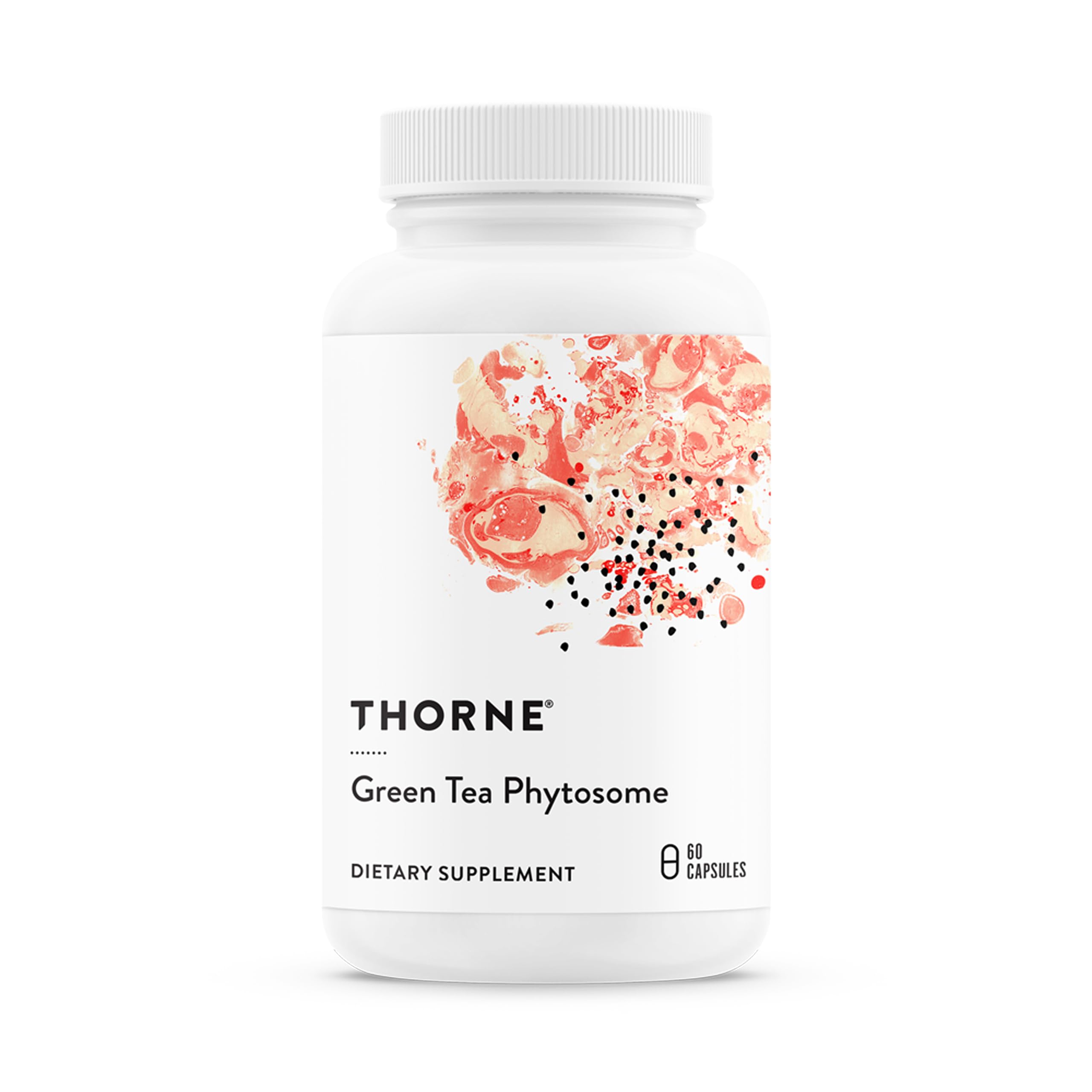 Thorne Green Tea Phytosome bottle front highlighting caffeine-free antioxidant support