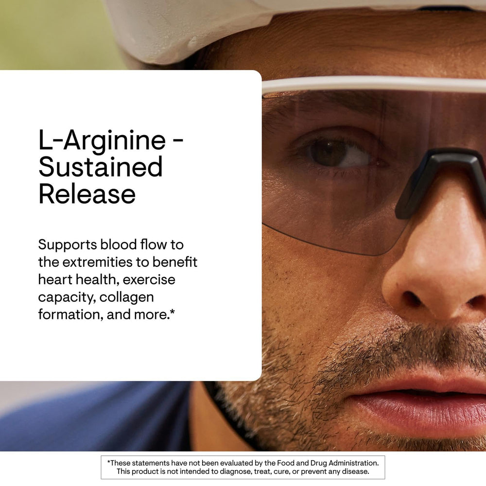 THORNE L-Arginine Sustained-Release in training scene, supporting nitric oxide production.