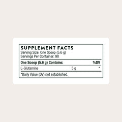 THORNE L-Glutamine scoop measures precise dose for post-workout recovery