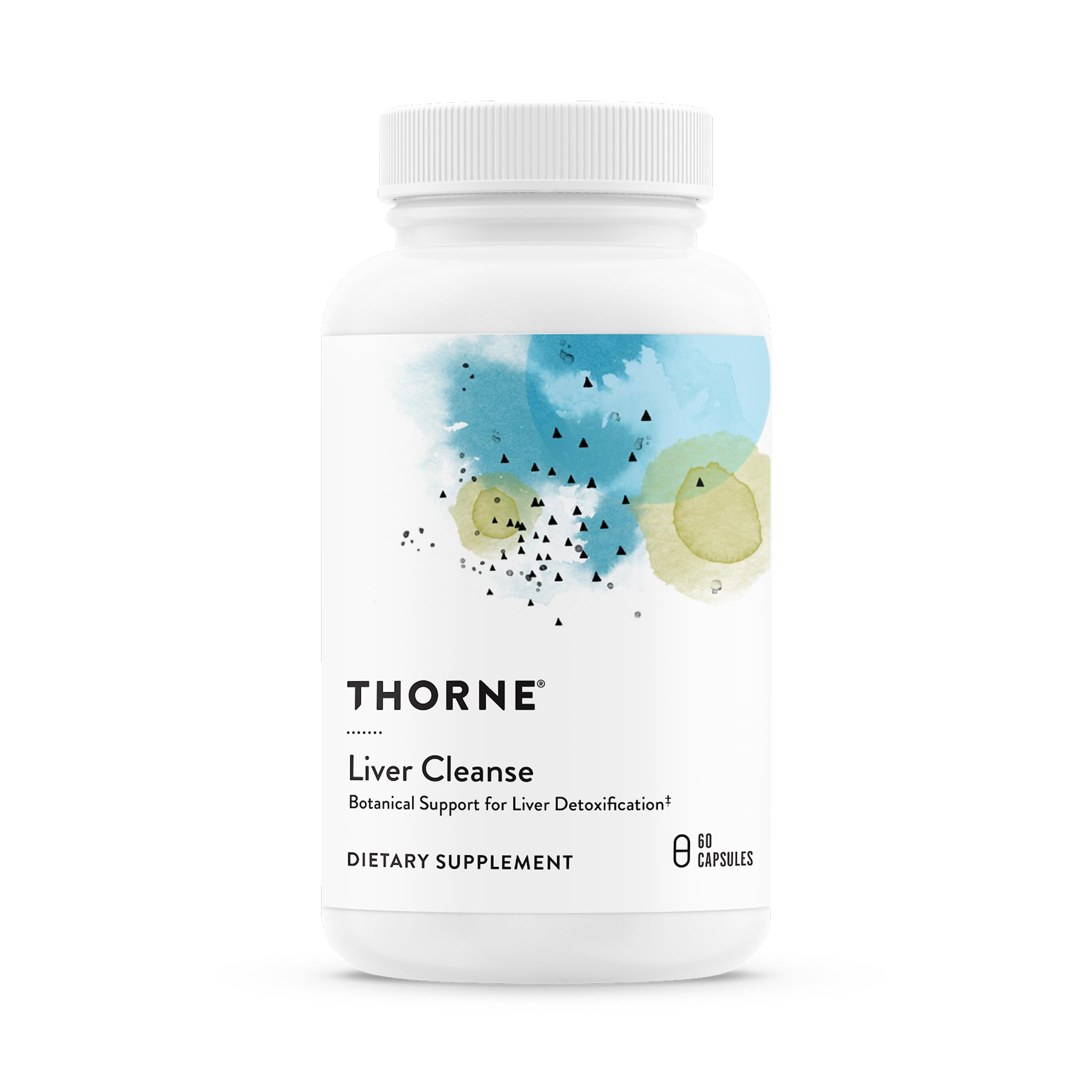 THORNE Liver Cleanse bottle pour supports easy daily dosing.