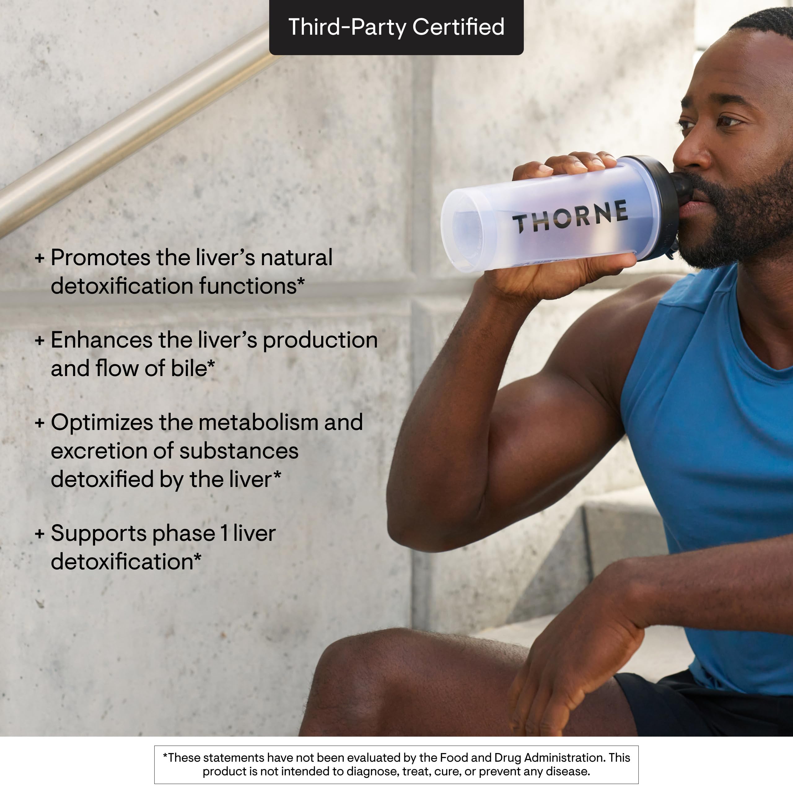 THORNE Liver Cleanse third-party-cert logo signals independent testing.