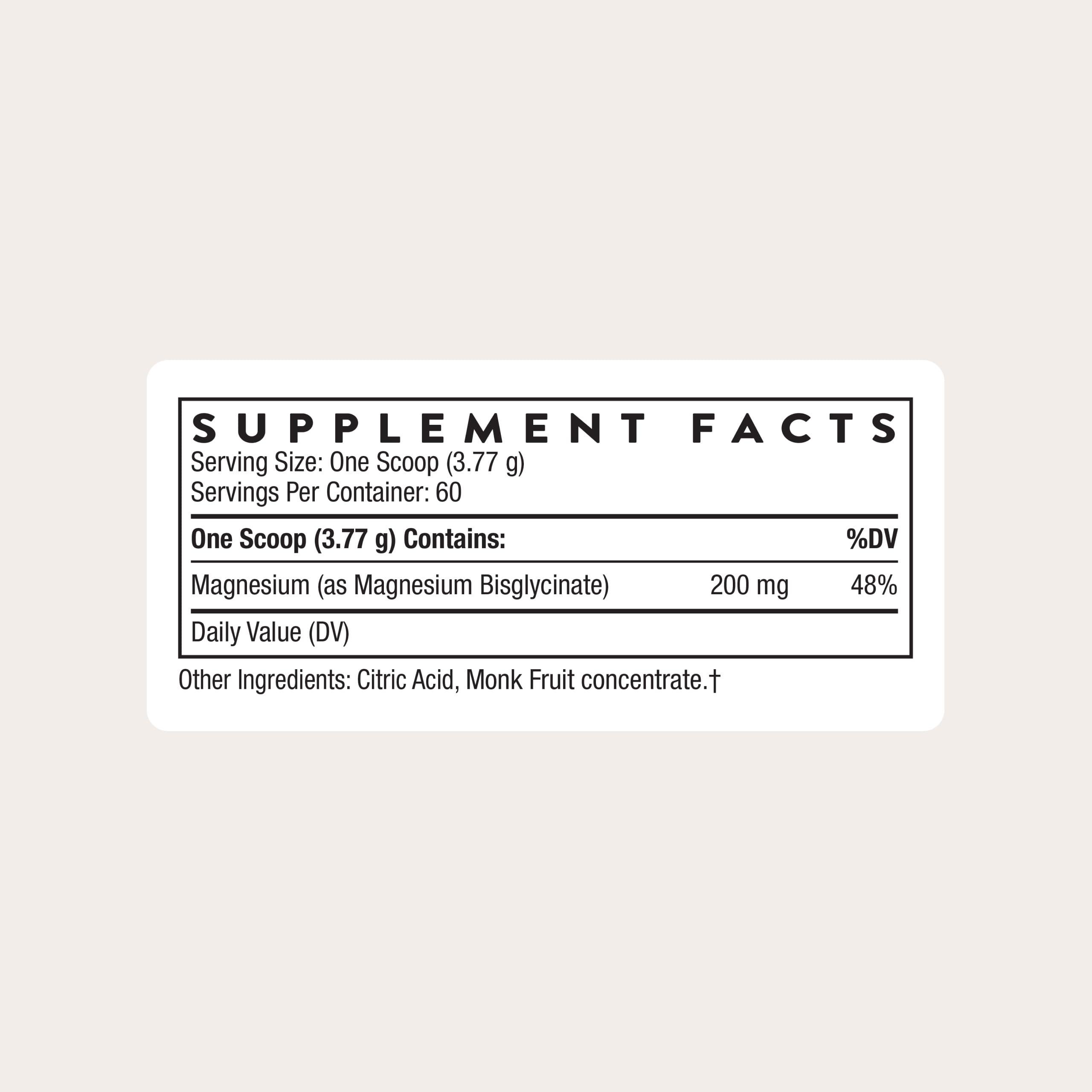 Thorne Magnesium Bisglycinate scoop-dispense showing easy portion control