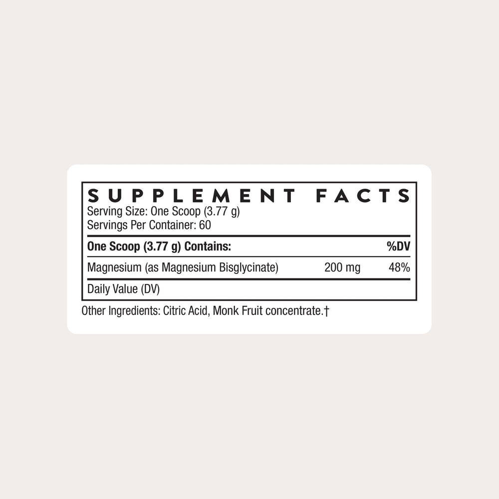 Thorne Magnesium Bisglycinate scoop-dispense showing easy portion control