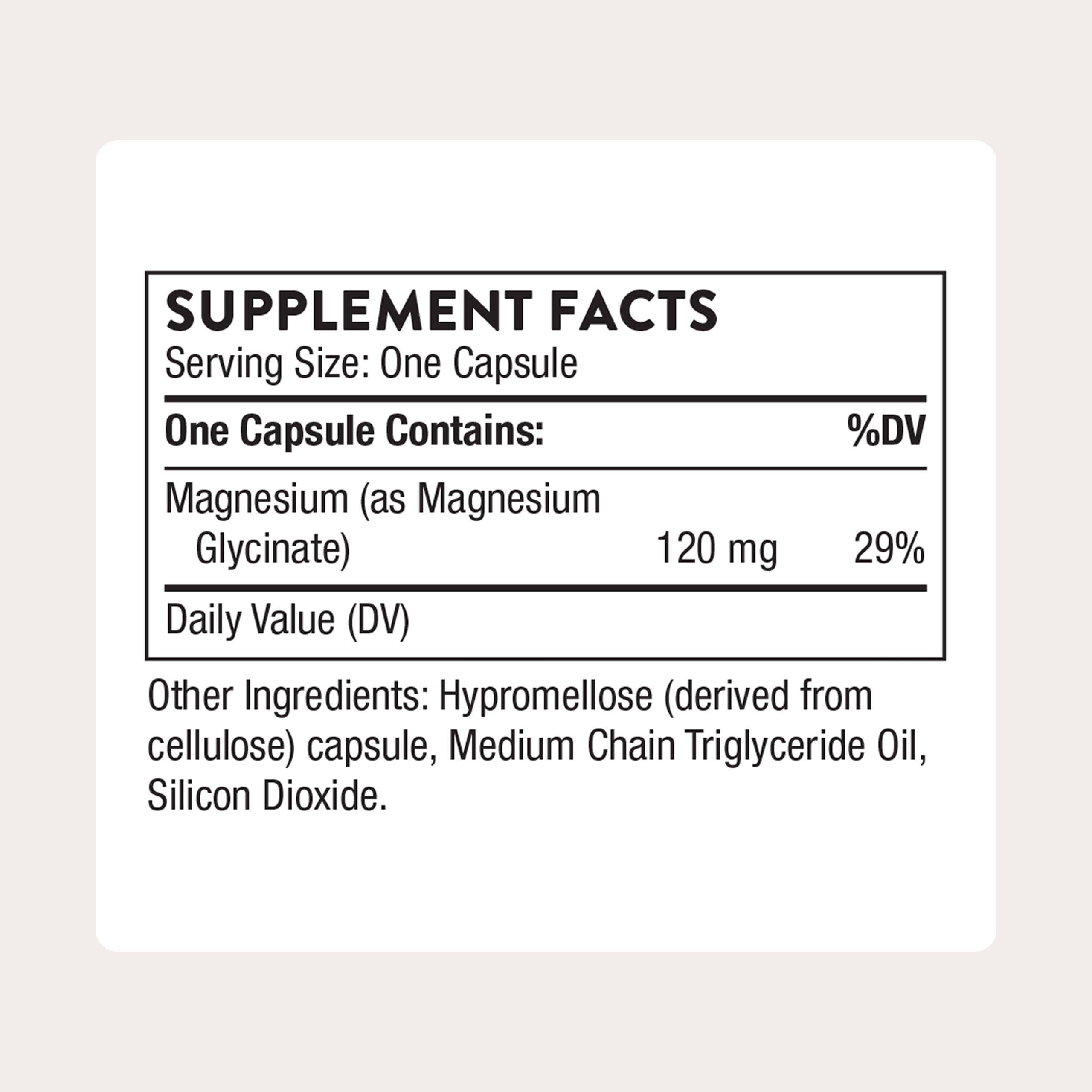 Thorne Magnesium Glycinate capsules on a clean surface for easy daily supplementation