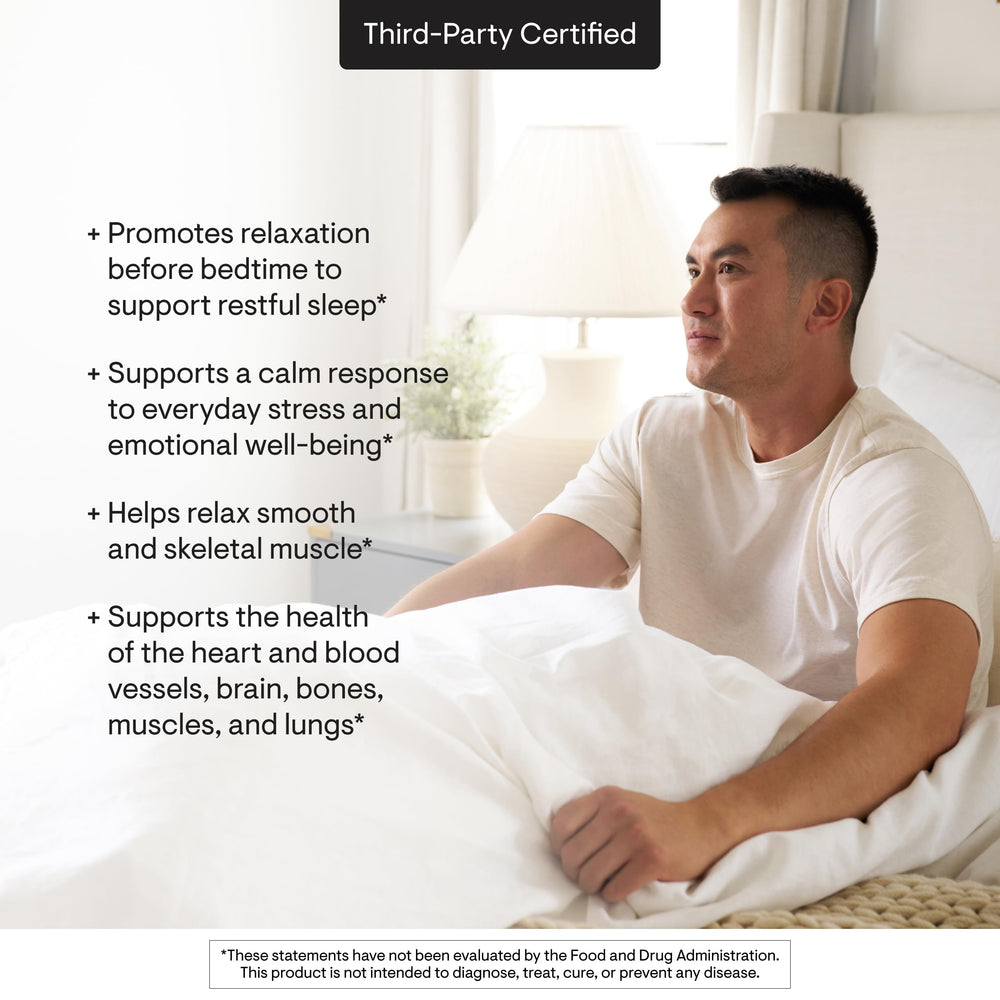 Product imagery suggesting relaxation and better sleep routines