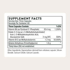 THORNE Methyl-Guard bottle side view highlighting gluten, dairy, and soy-free formula